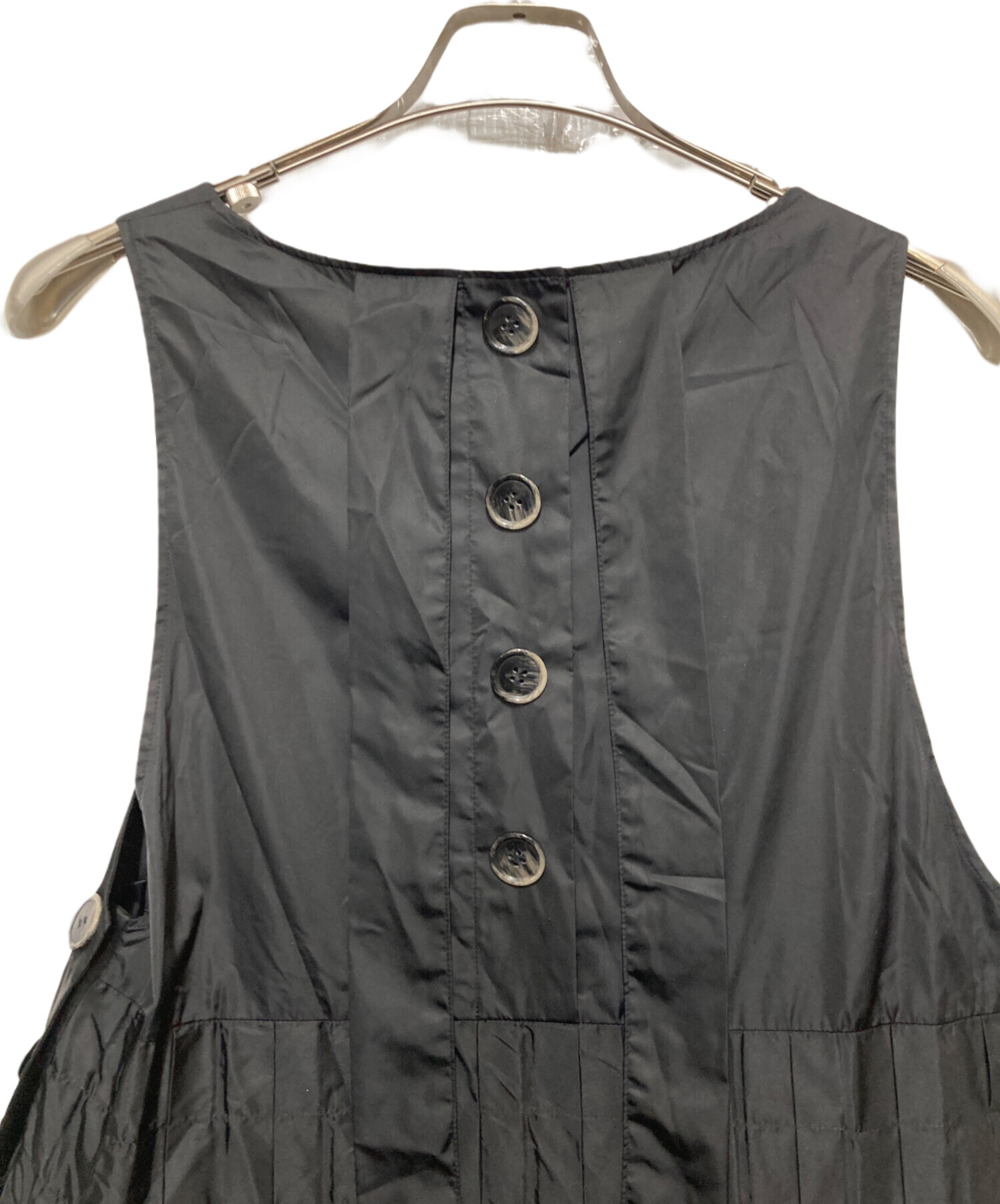 中古・古着通販】ENFOLD (エンフォルド) PLEATS JUMPER-SKIRT ブラック