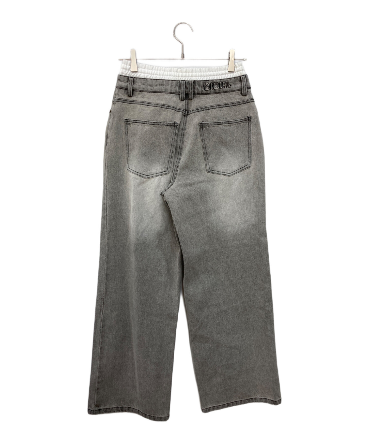 bibiy. ビビィ JULIET DOUBLE WAIST DENIM 中古・古着通販】Bibiy. (ビビィ) JULIET DOUBLE WAIST DENIM グレー