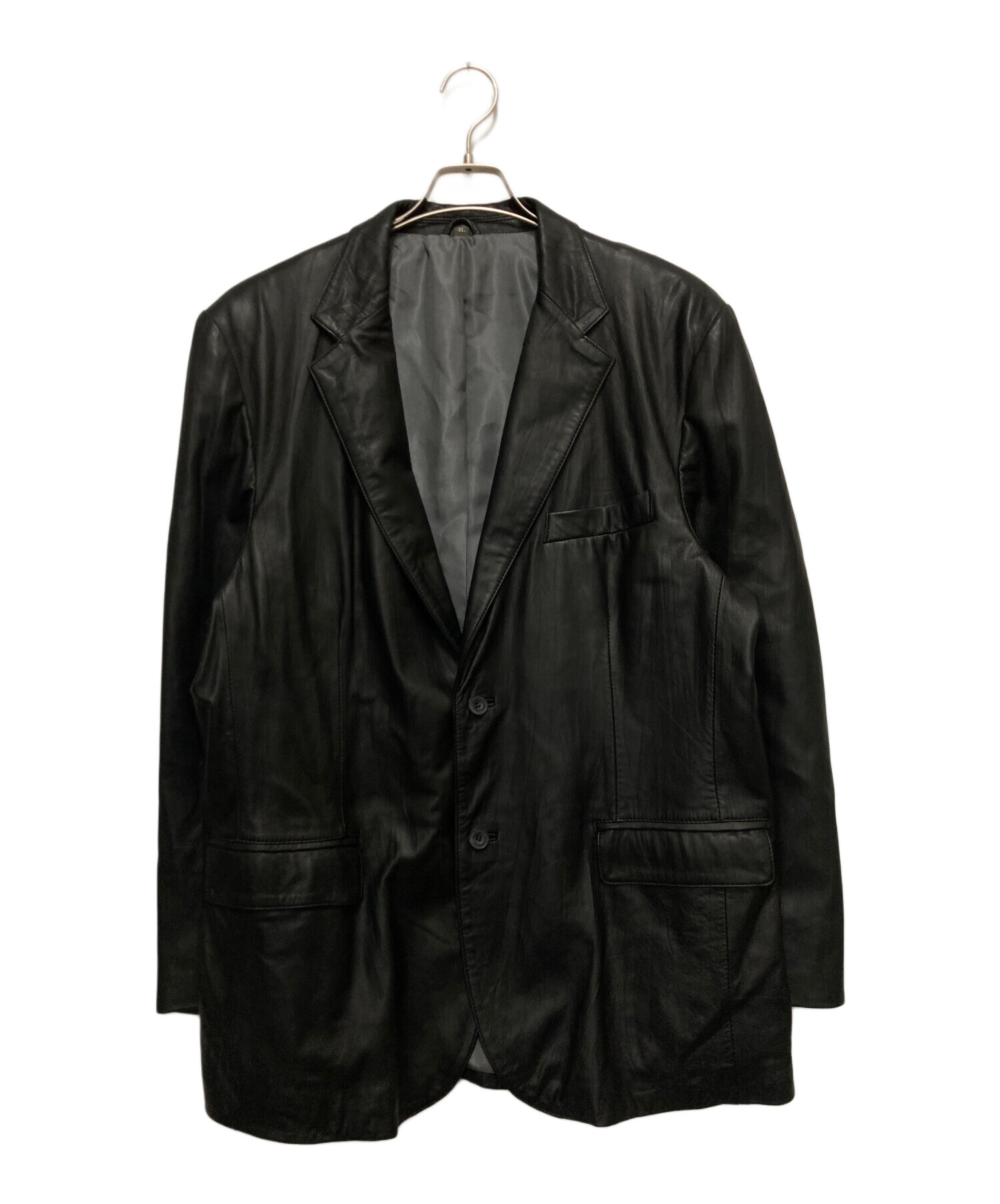 WIND ARMOR シープスキン レザージャケット 羊革 黒 XL 短丈 中古・古着通販】Wind Armor (ウィンドアーマー) シープレザー