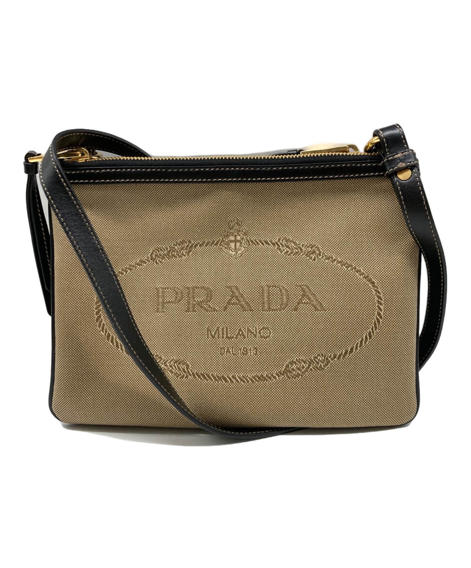 中古・古着通販】PRADA (プラダ) ショルダーバッグ ベージュ｜ブランド