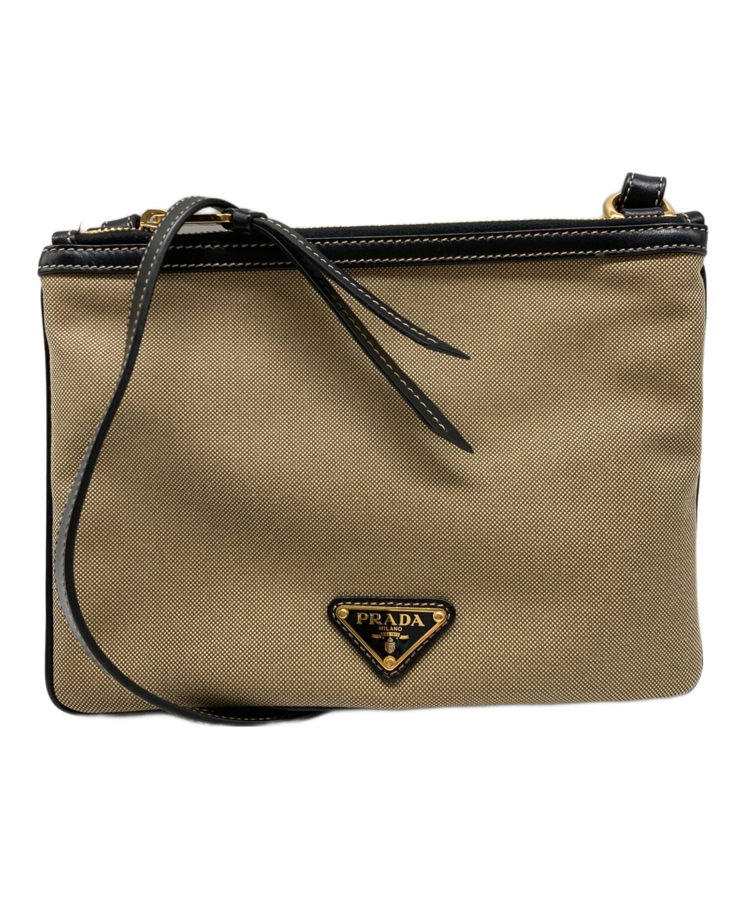 中古・古着通販】PRADA (プラダ) ショルダーバッグ ベージュ｜ブランド
