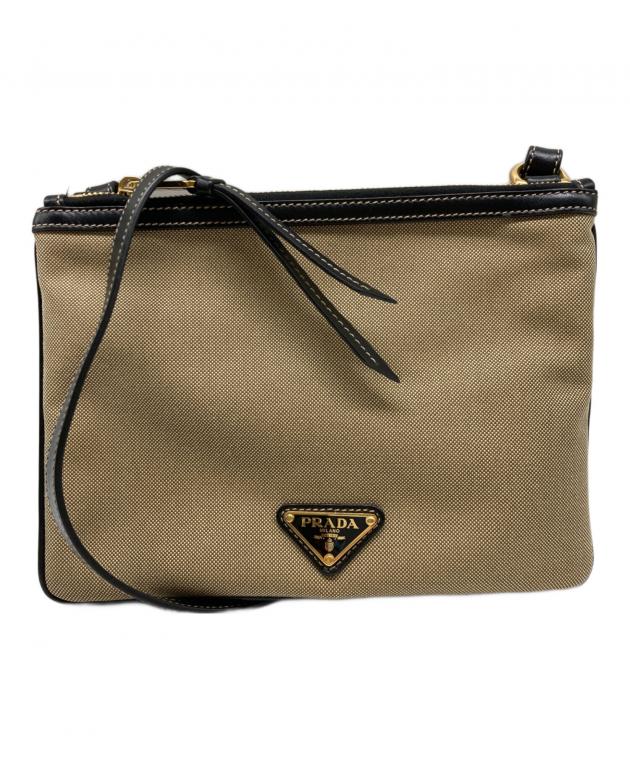 中古・古着通販】PRADA (プラダ) ショルダーバッグ ベージュ｜ブランド