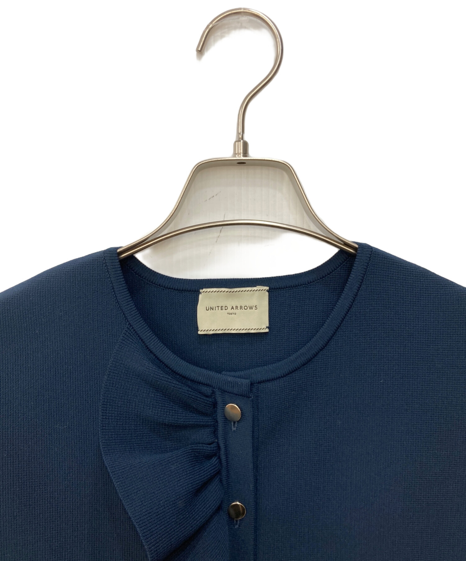 UNITED ARROWS フリル付きネイビーベスト UNITED ARROWS ネイビー ジレ ベスト UNITED ARROWS ネイビー ベスト