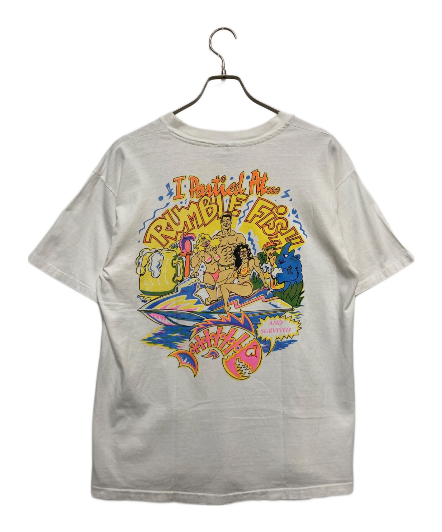 中古・古着通販】Hanes (ヘインズ) 90'sプリントTシャツ ホワイト