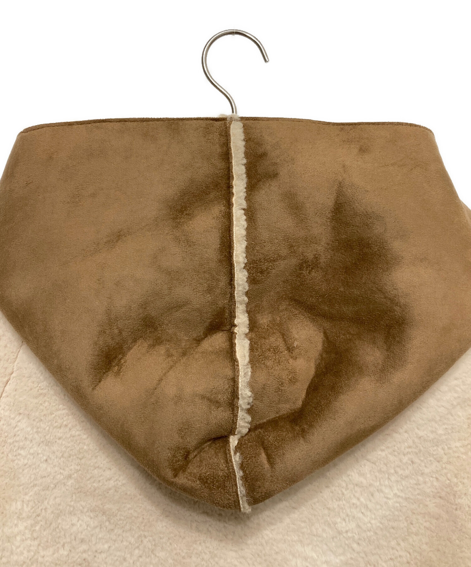 中古・古着通販】AMERI (アメリ) FUR DOCKING MOUTON COAT アイボリー 