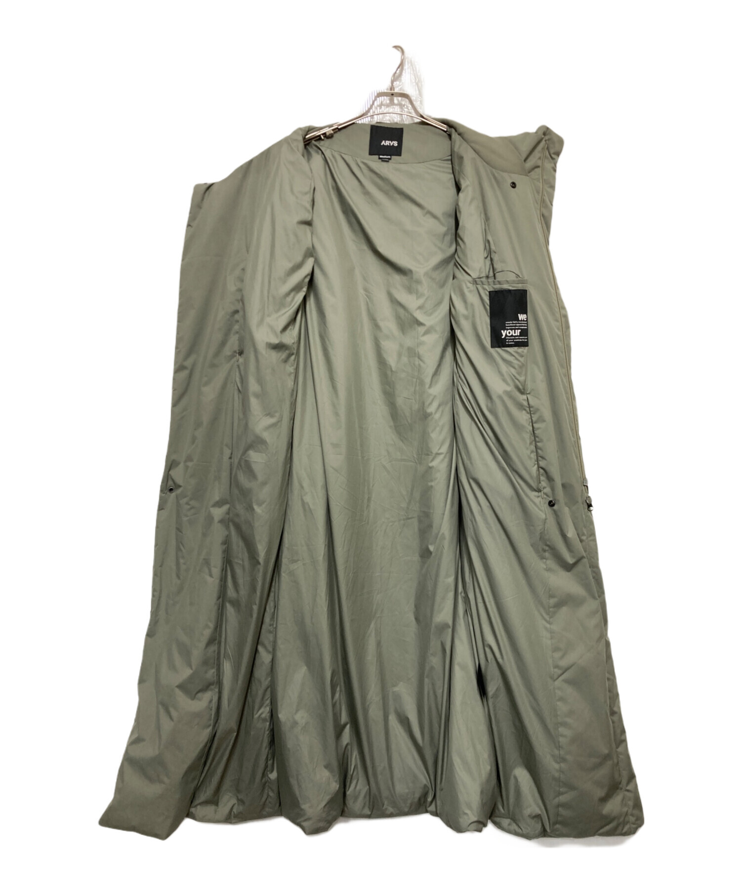 中古・古着通販】arys (エリス) PARAMOUNT PARKA グリーン サイズ:Ⅿ 