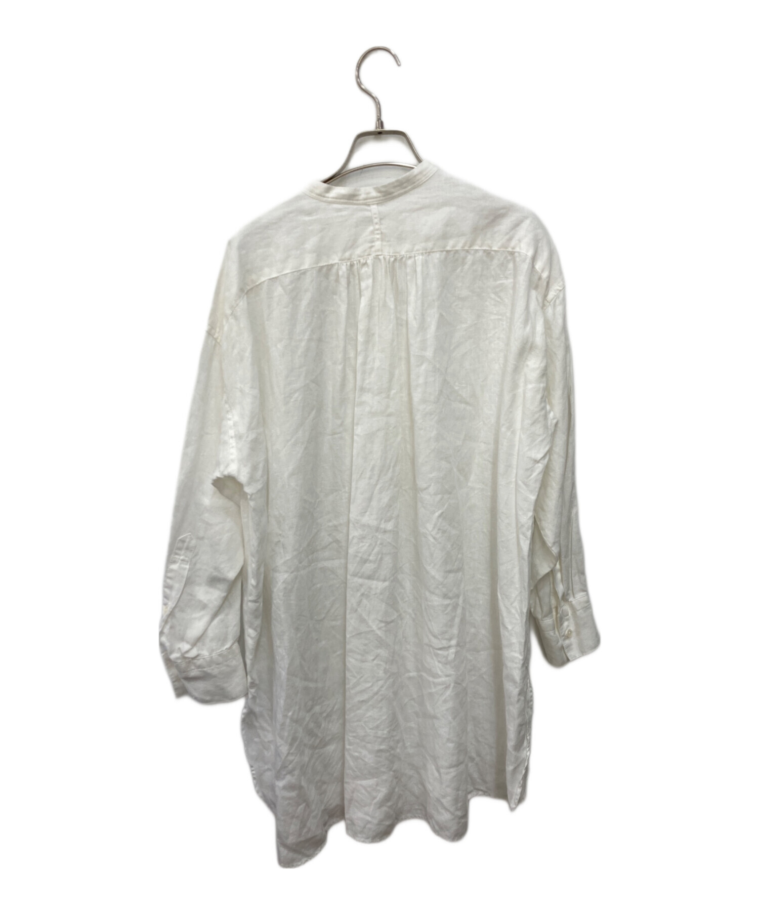 中古・古着通販】kagure (カグレ) リネンチュニックシャツ ホワイト 
