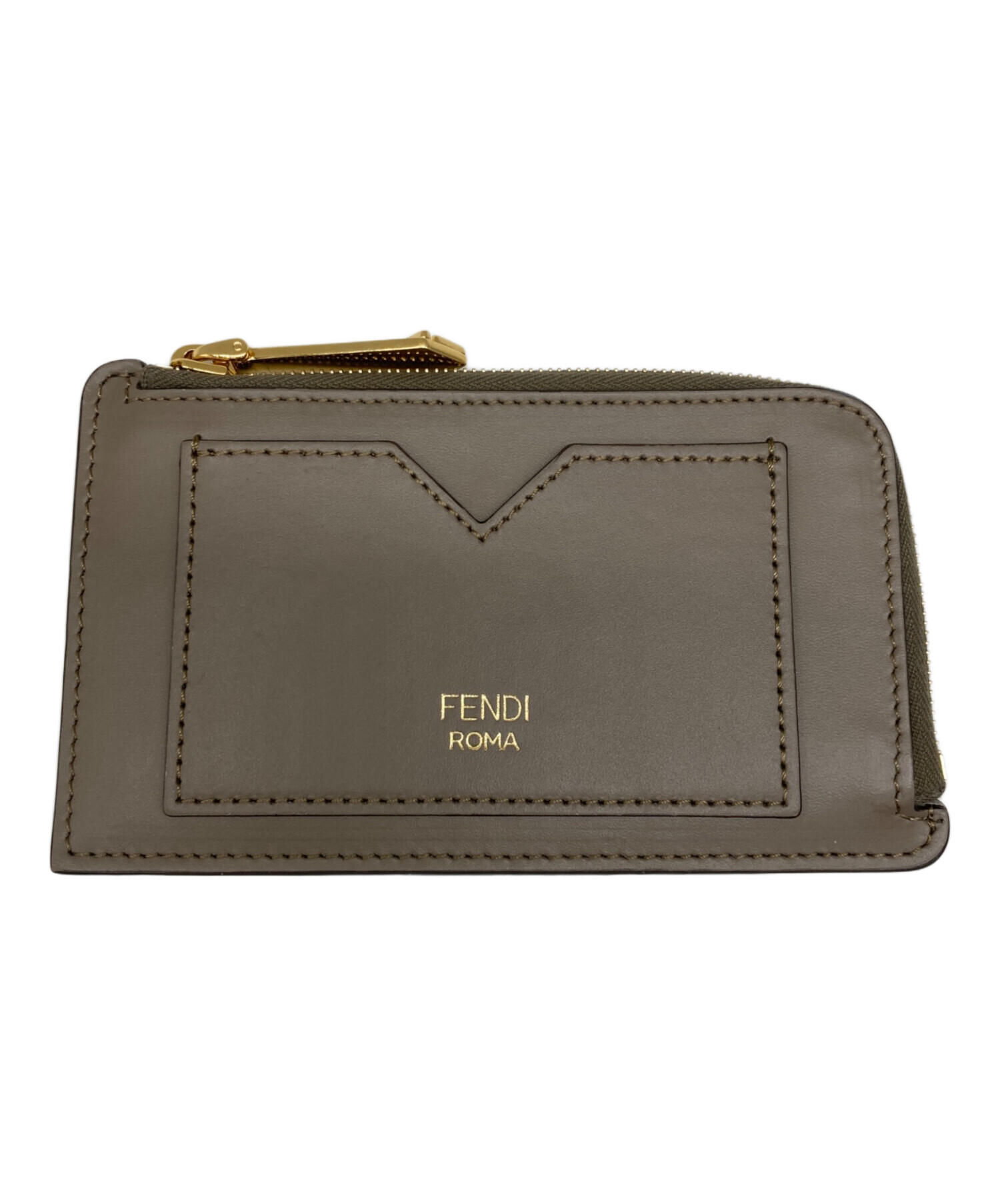 FENDI フェンディ 財布・ケース - グレー 【古着】【中古】 FENDI（フェンディ）財布・コインケース グレー サイズ:- レディース