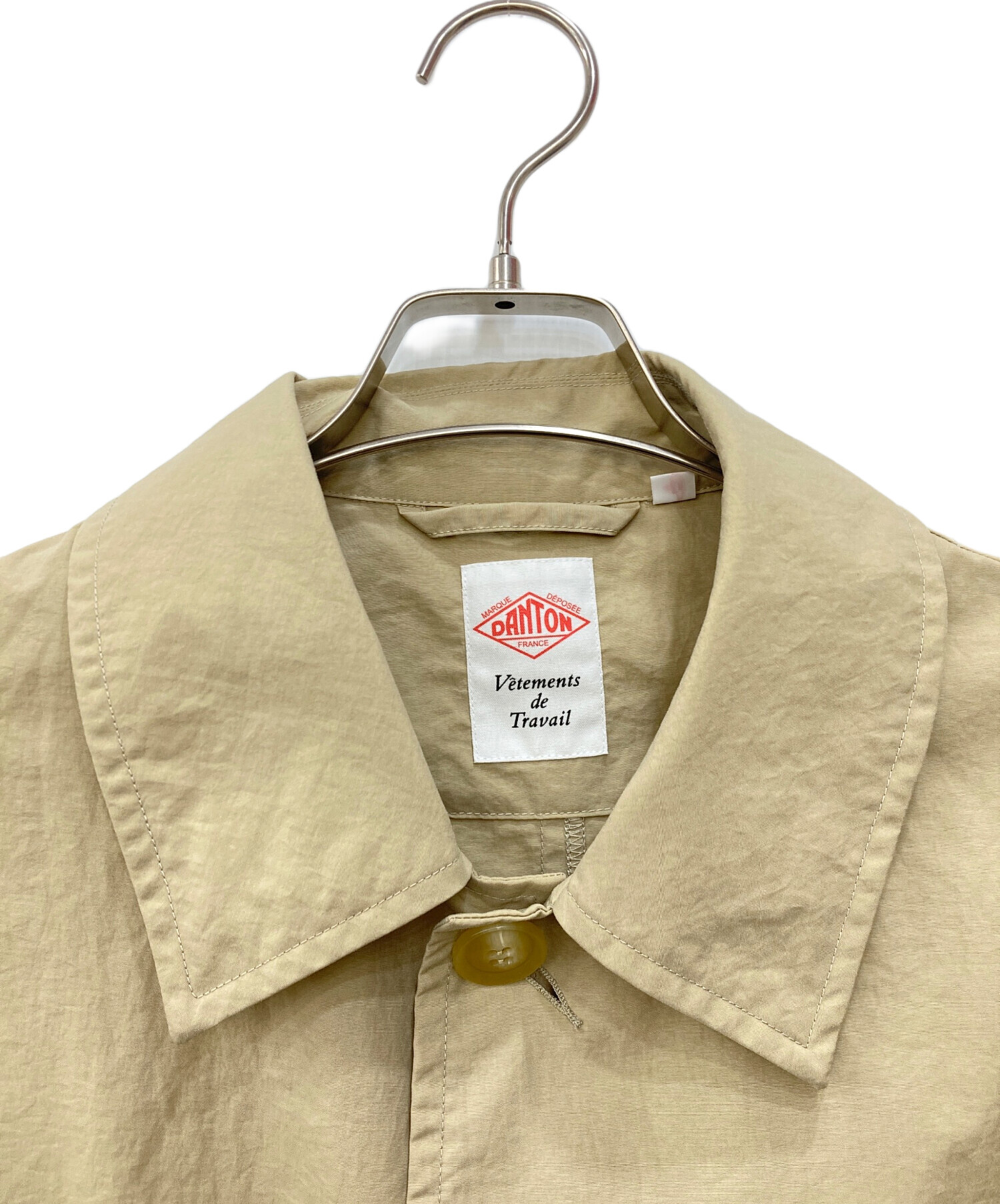 【DANTON ダントン】ステンカラーコート　チェック　古着 中古・古着通販】DANTON (ダントン) ステンカラーコート ベージュ