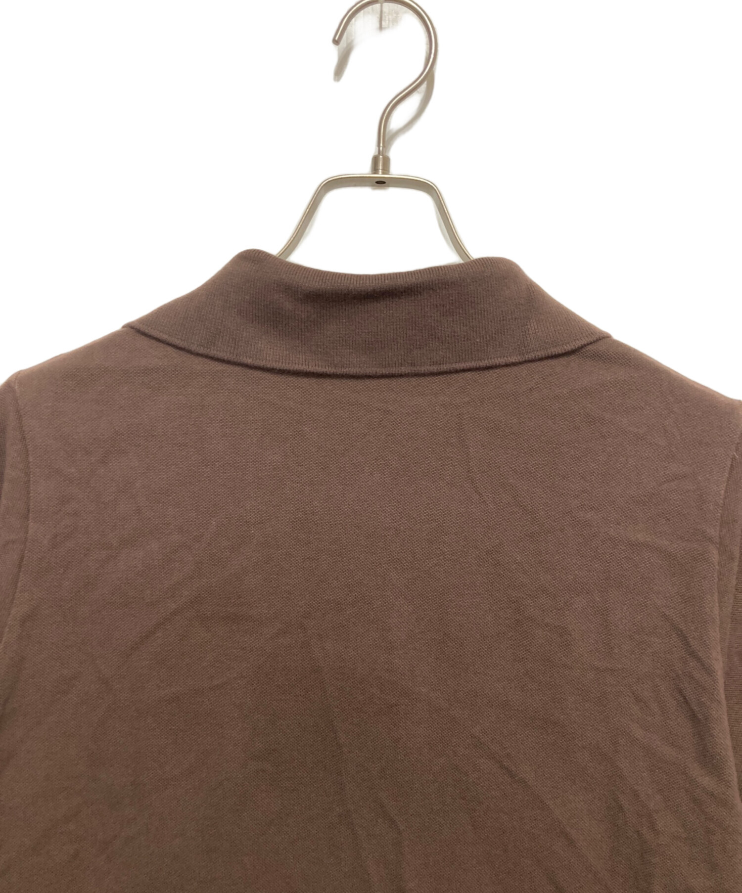 中古・古着通販】LACOSTE (ラコステ) 鹿の子マキシワンピース ブラウン