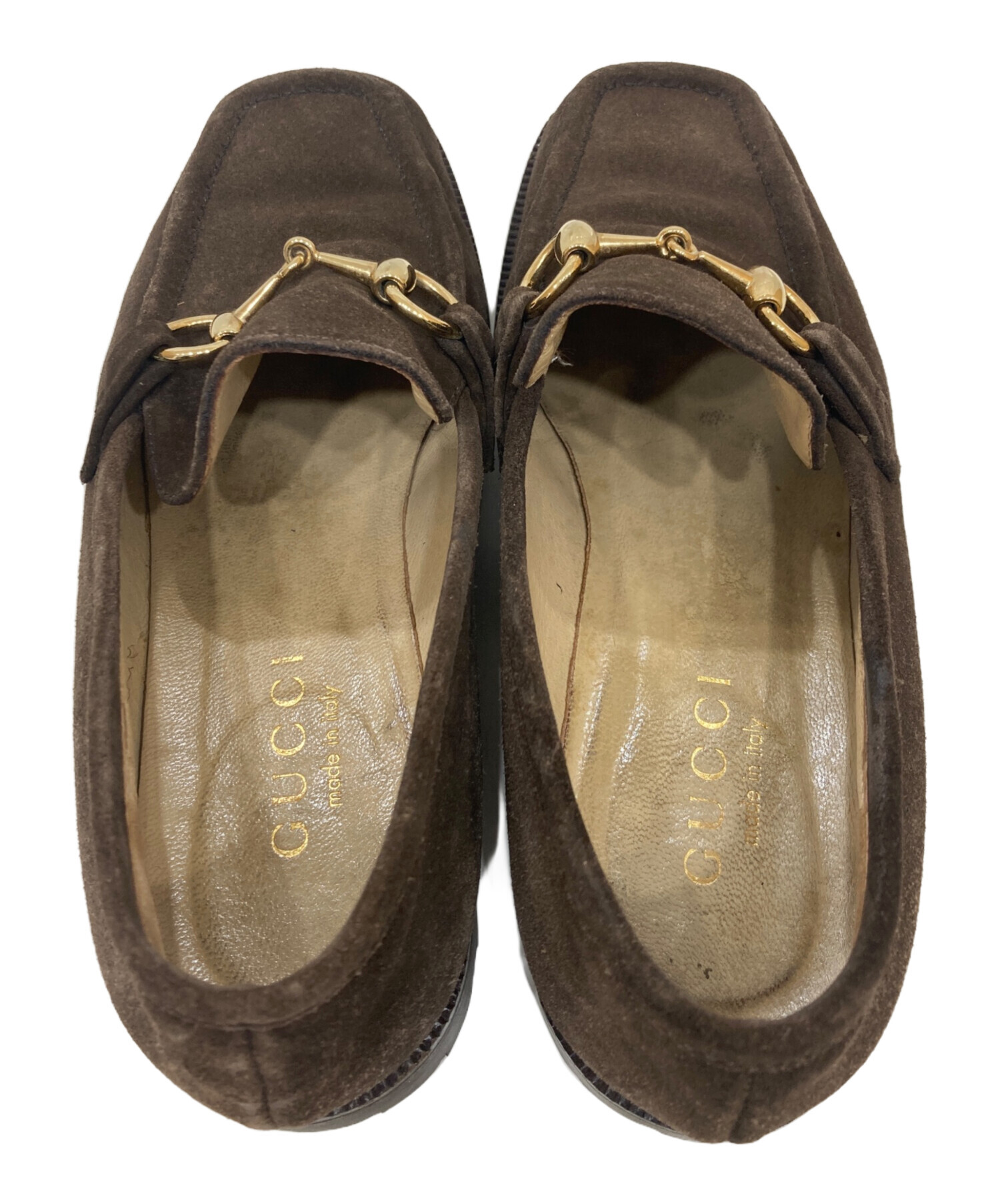 中古・古着通販】GUCCI (グッチ) ローファー ブラウン サイズ:6