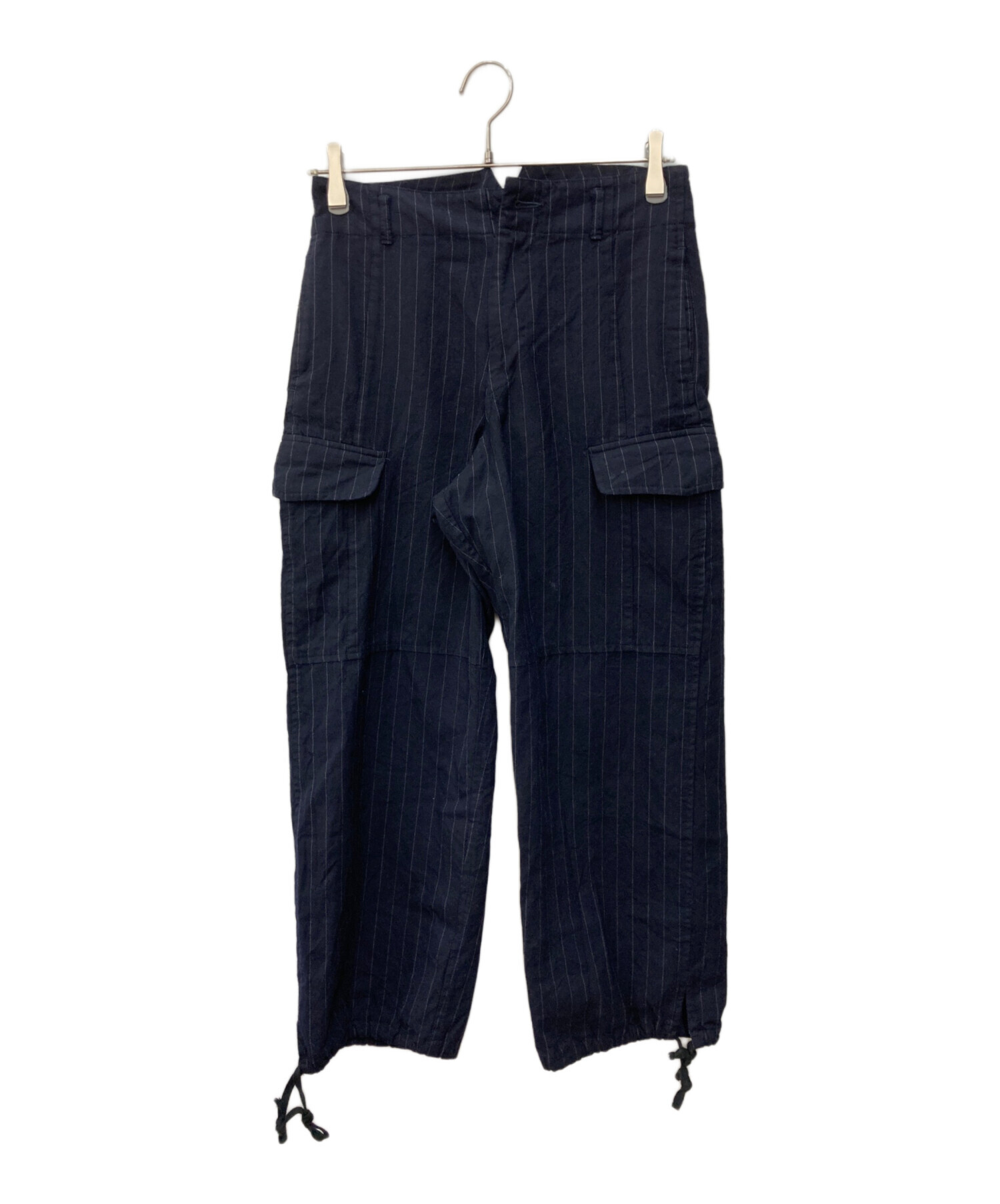 定番 COMME des GARÇONS カーゴパンツ S ネイビー 中古・古着通販】COMME des GARCONS (コムデギャルソン) 縮絨ピン