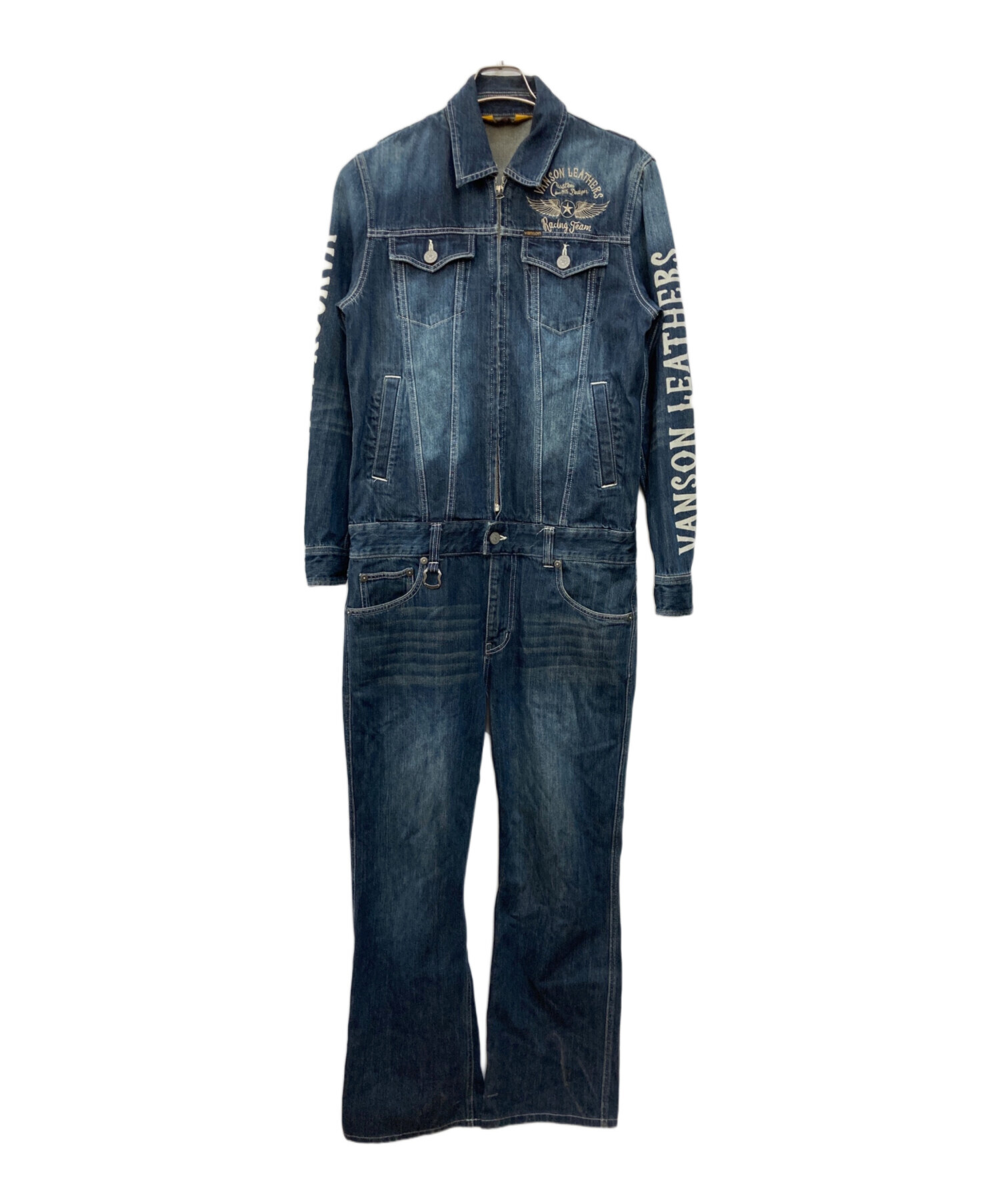 中古・古着通販】VANSON (バンソン) 刺繍デニムオールインワン