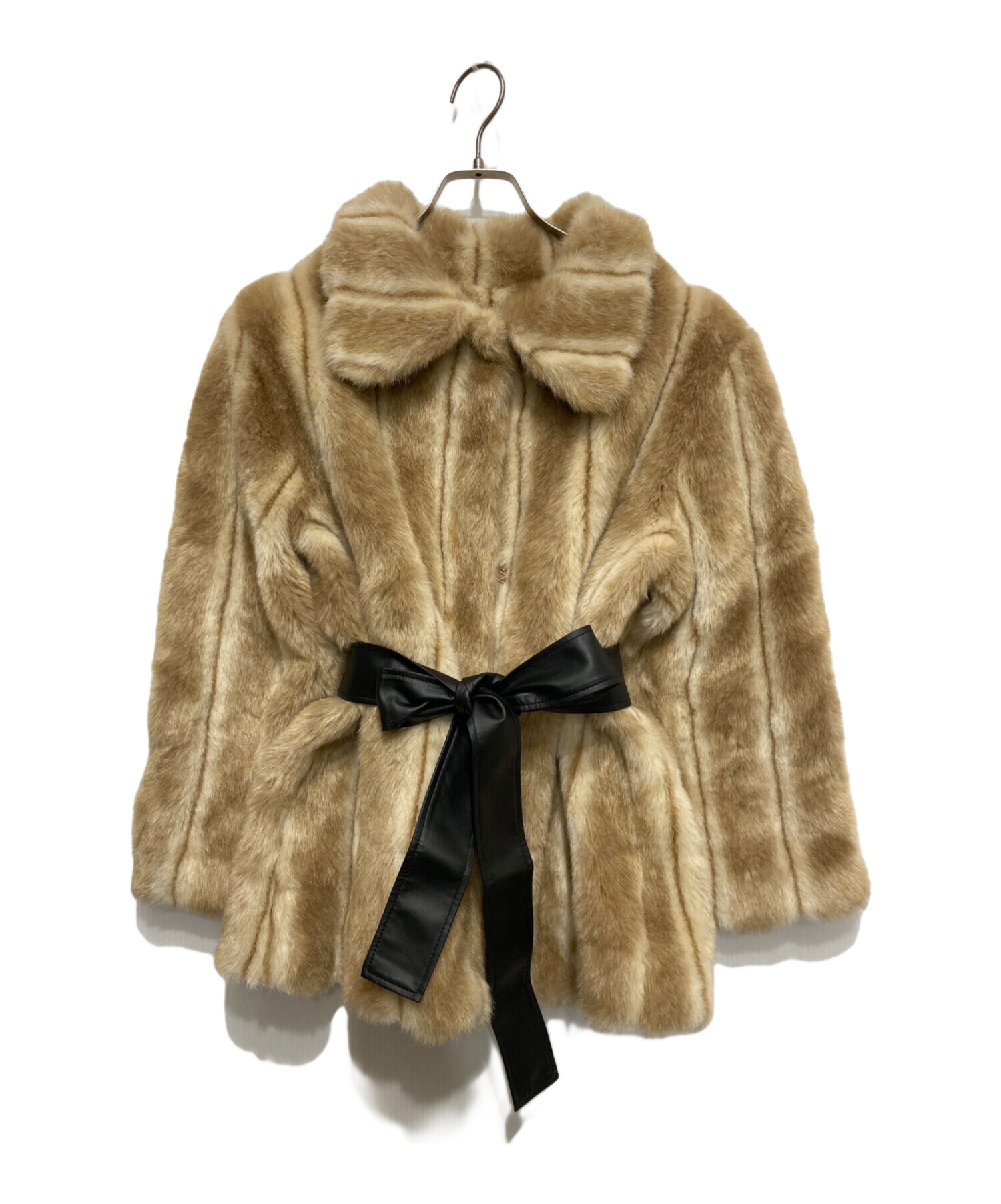 【美品♡人気アイテム♡】epine parisienne fur coat 中古・古着通販】epine (エピヌ) parisienne ribbon 2way fur coat