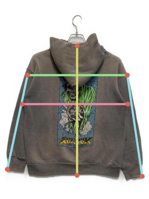 ZORLAC ゾーラック　スウェットパーカー　サイズXL 中古・古着通販】ZORLAC (ゾーラック) プリントパーカー グレー サイズ