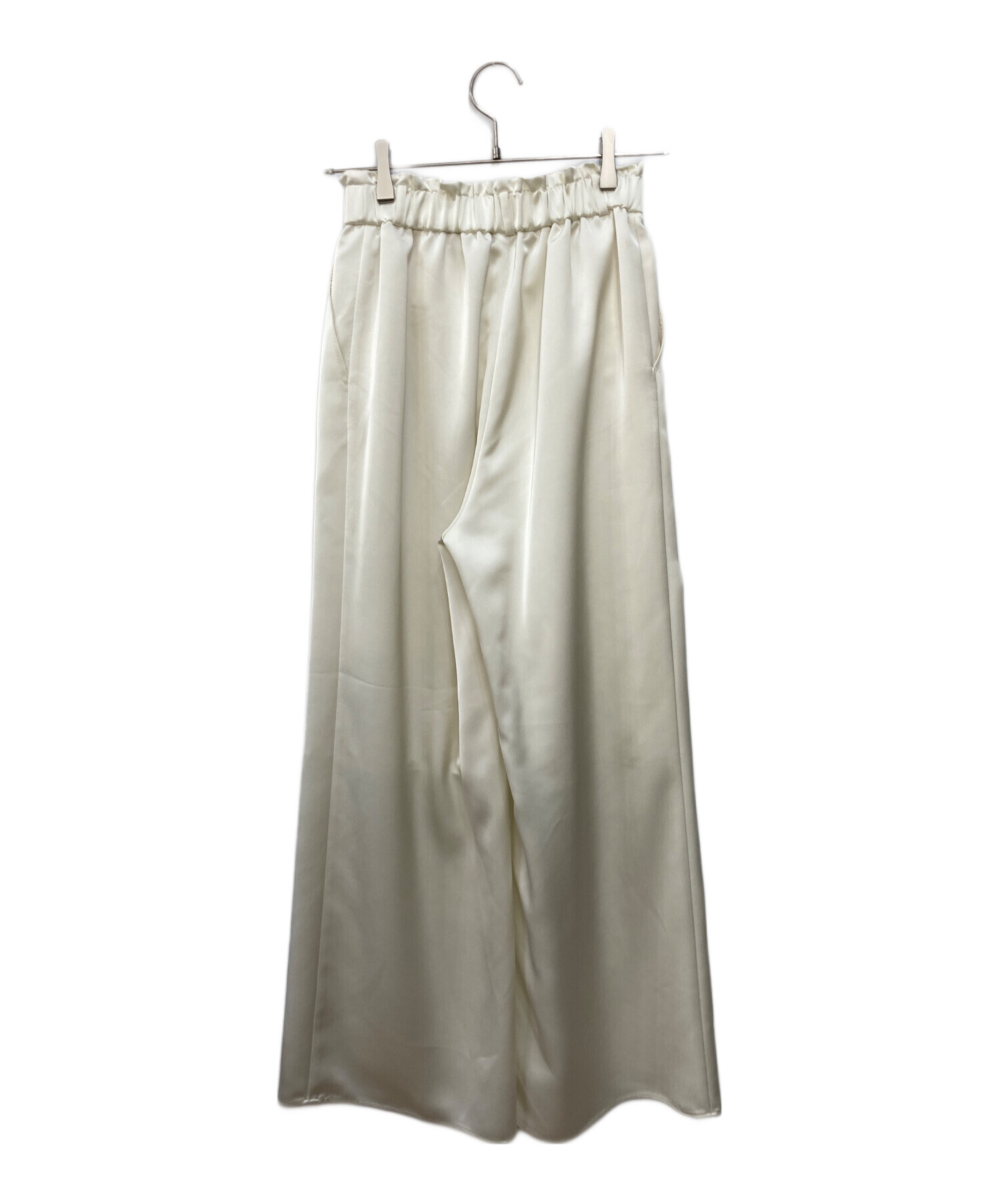 中古・古着通販】ELLIE (エリー) サテンワイドパンツ アイボリー