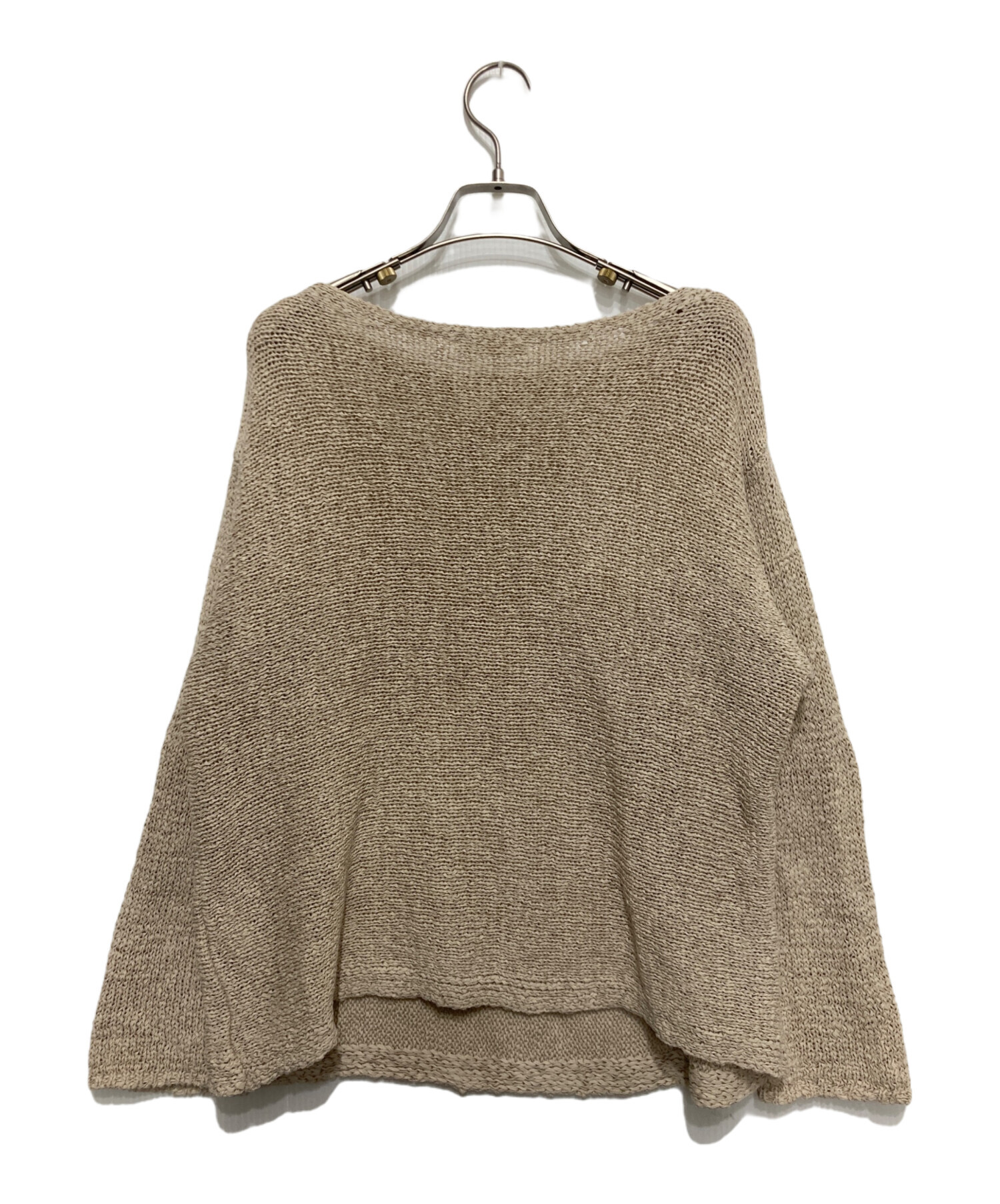 美品 Plage linen mix loose プルオーバー ベージュ plage（プラージュ） ニット セーター 「追加」linen mix loose プル