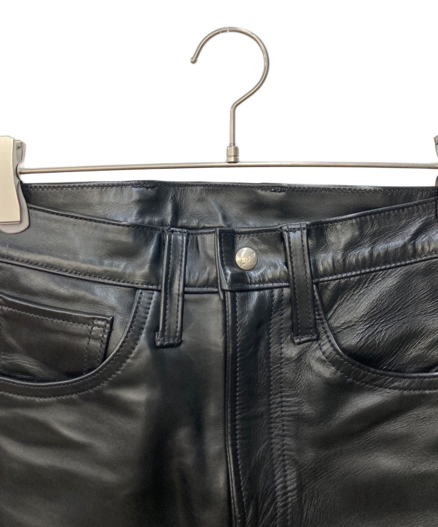 中古・古着通販】Buco (ブコ) ホースハイドレザーパンツ ブラック