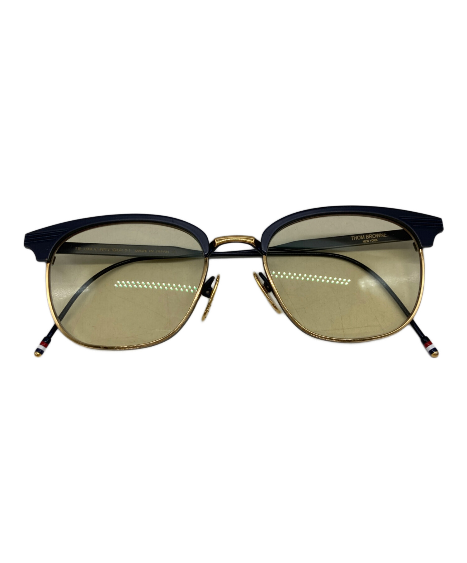 中古・古着通販】Thom Browne (トムブラウン) サングラス ネイビー