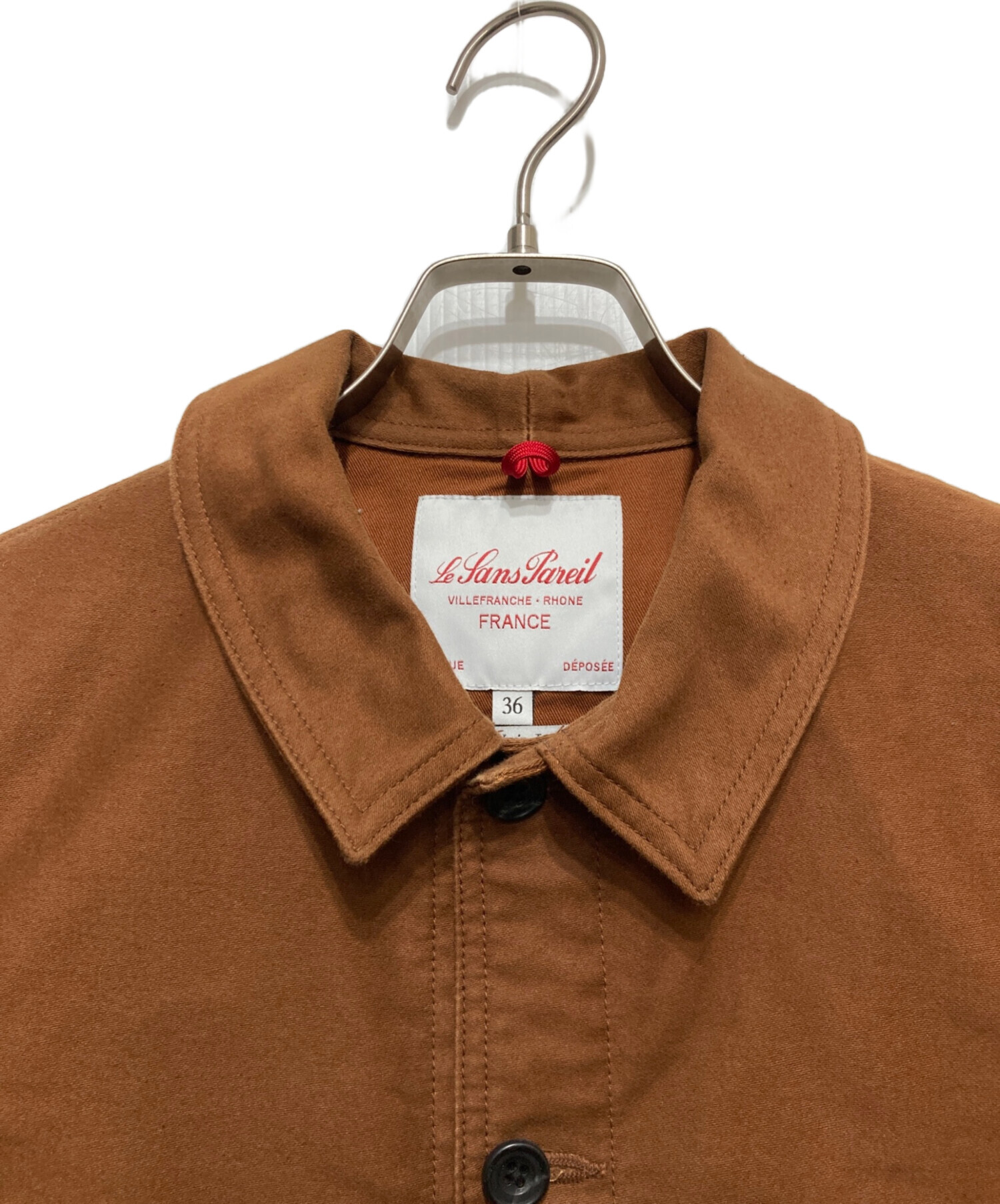 ルサンパレイユ　モールスキンジャケット　38 ブラウン Le Sans Pareil (ル サンパレイユ) Moleskin Doublel Coverall _BROWN