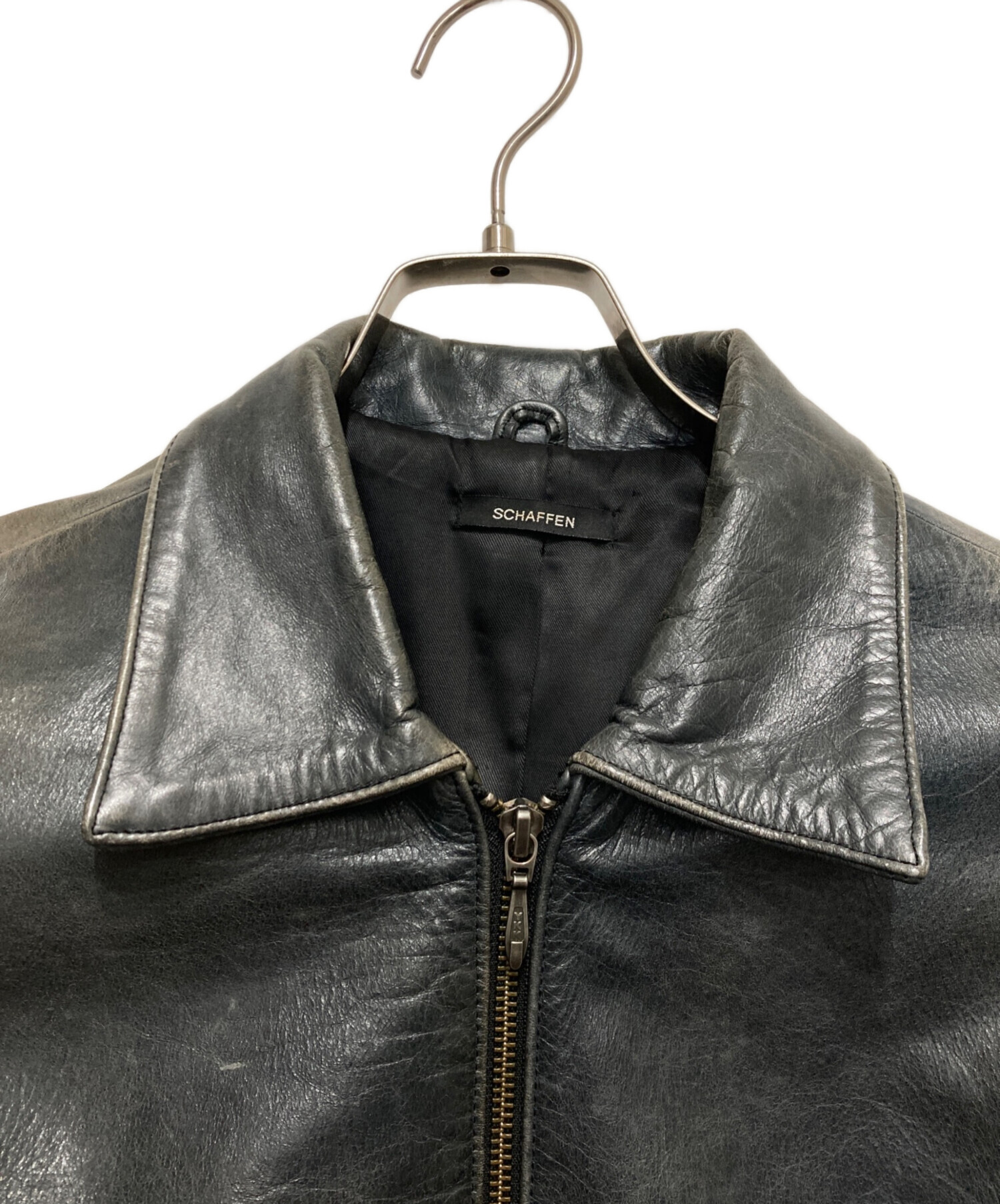 中古・古着通販】SCHAFFEN (シャッフェン) レザージャケット ブラック