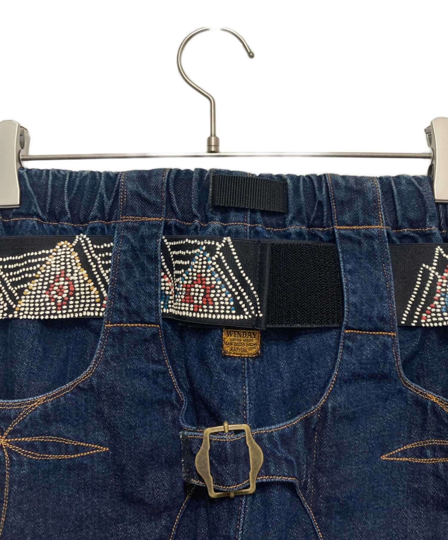 中古・古着通販】KAPITAL (キャピタル) 刺繍ベルトデニムパンツ