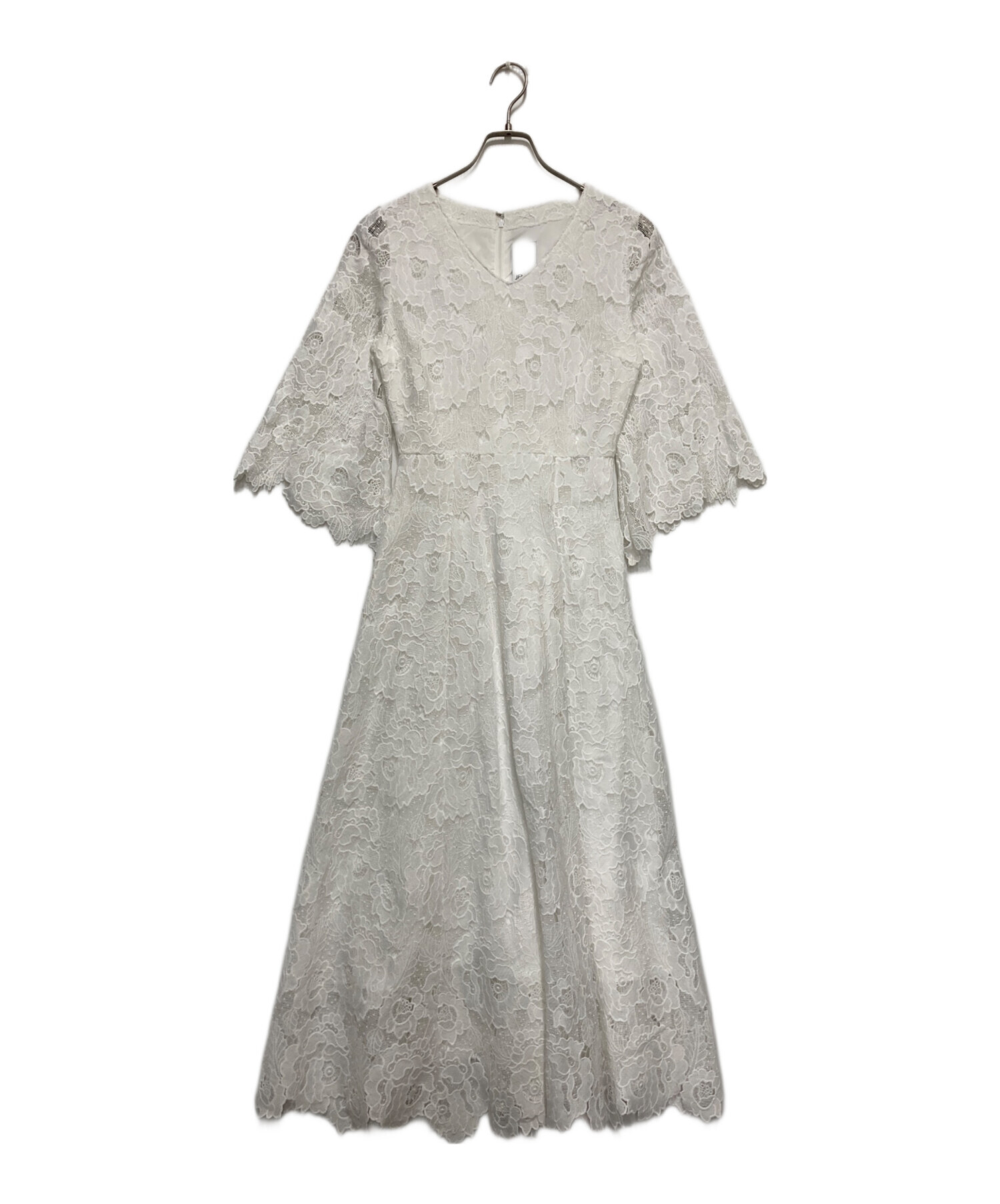 中古・古着通販】JENNE (ジェンヌ) 総レース8分フレア袖ワンピース