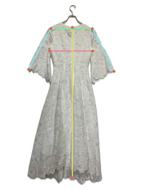 中古・古着通販】JENNE (ジェンヌ) 総レース8分フレア袖ワンピース