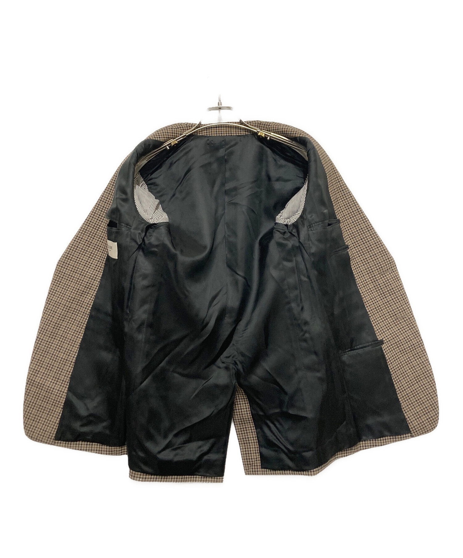 極美品 CELINE TOMBOY ツイードテーラードジャケット 34 ロング 中古・古着通販】CELINE (セリーヌ) TOMBOYツイードシングルテーラード