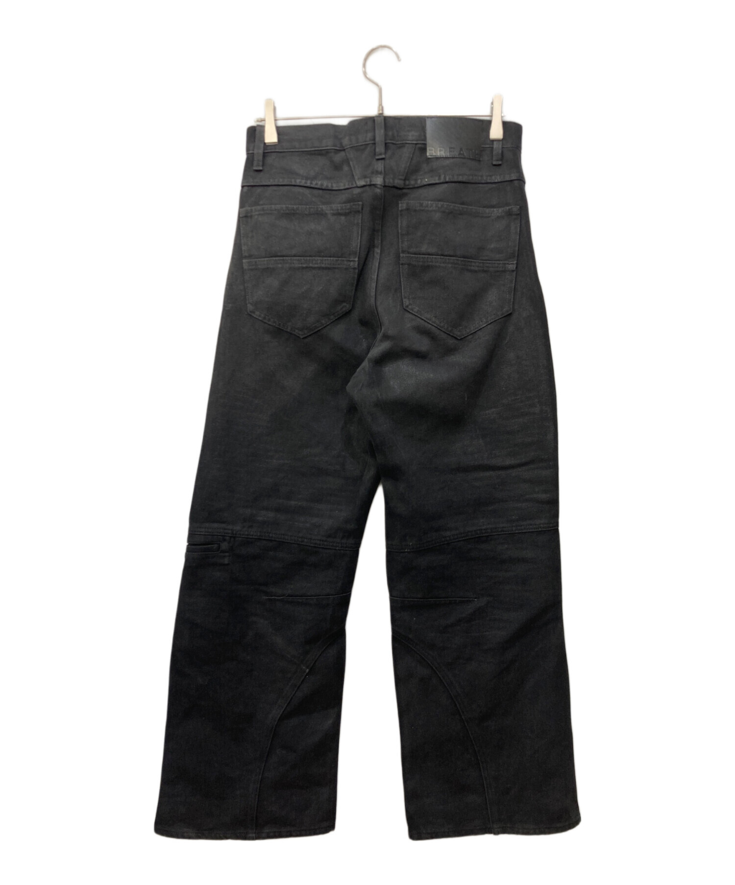 中古・古着通販】BREATH (ブレス) COATING BIKER DENIM PANTS ブラック