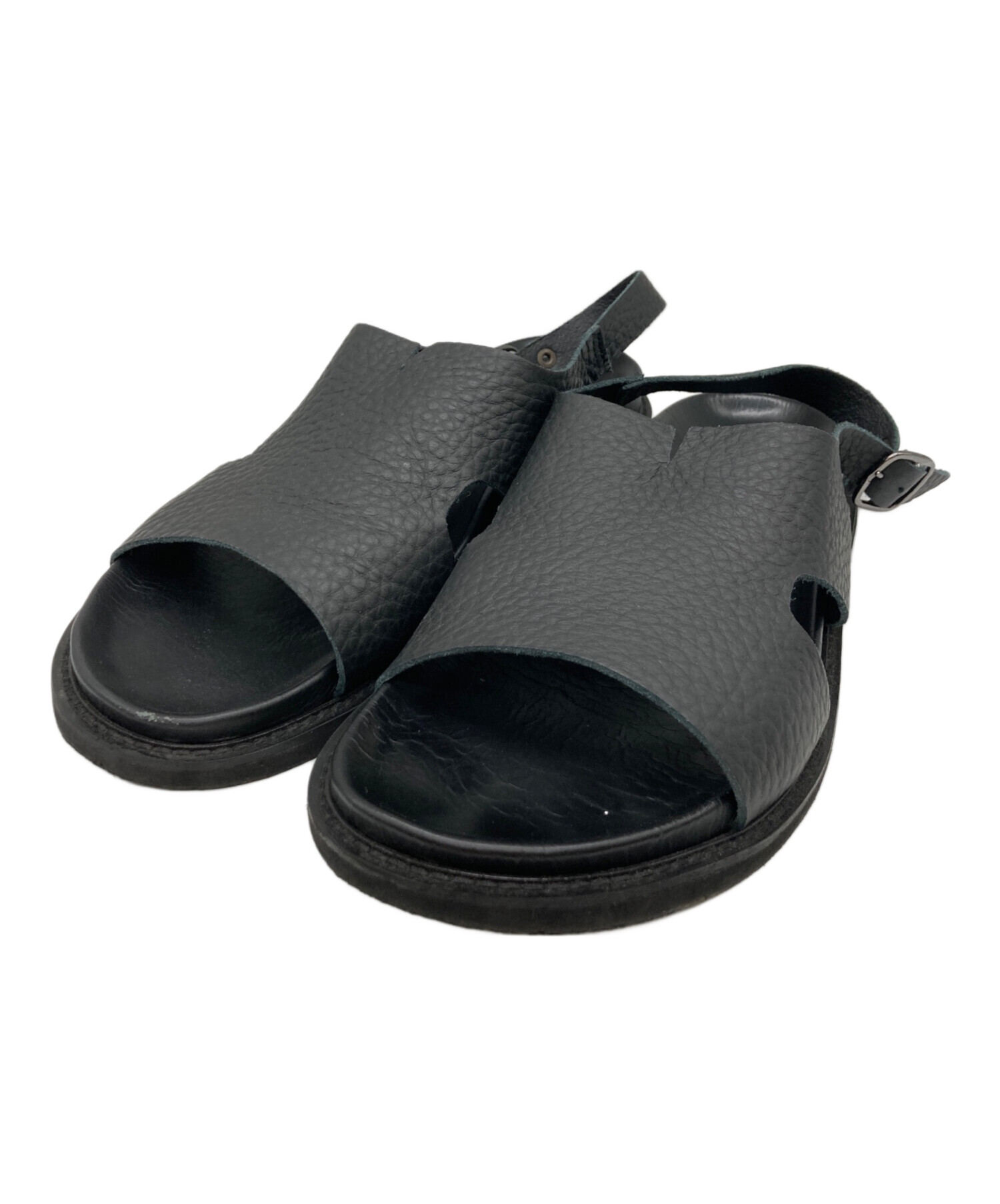 中古・古着通販】zeus (ゼウス) ストラップサンダル ブラック サイズ