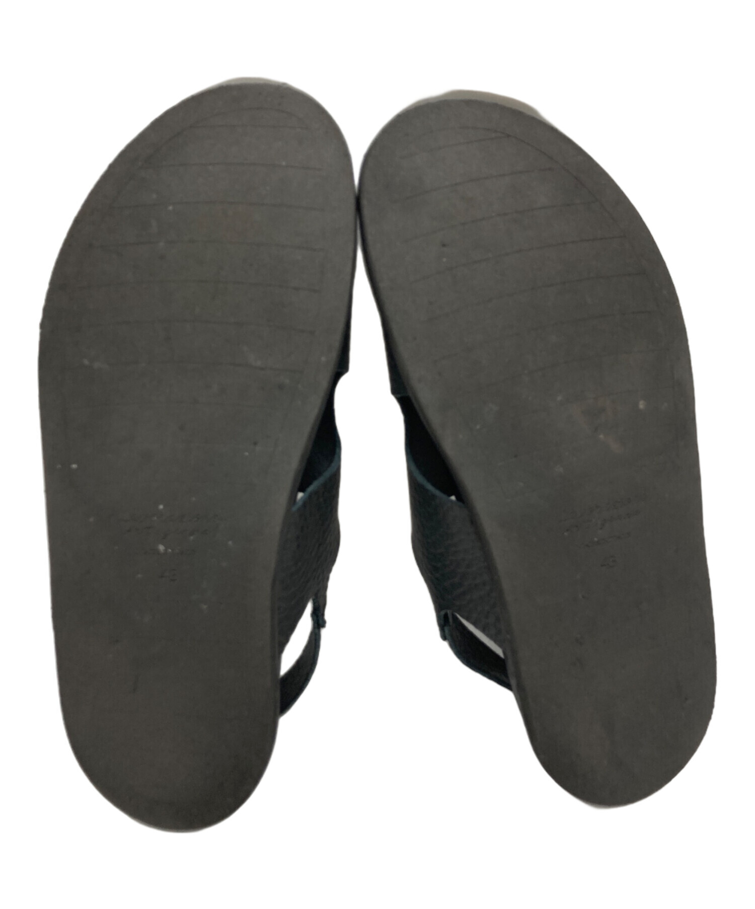 中古・古着通販】zeus (ゼウス) ストラップサンダル ブラック サイズ