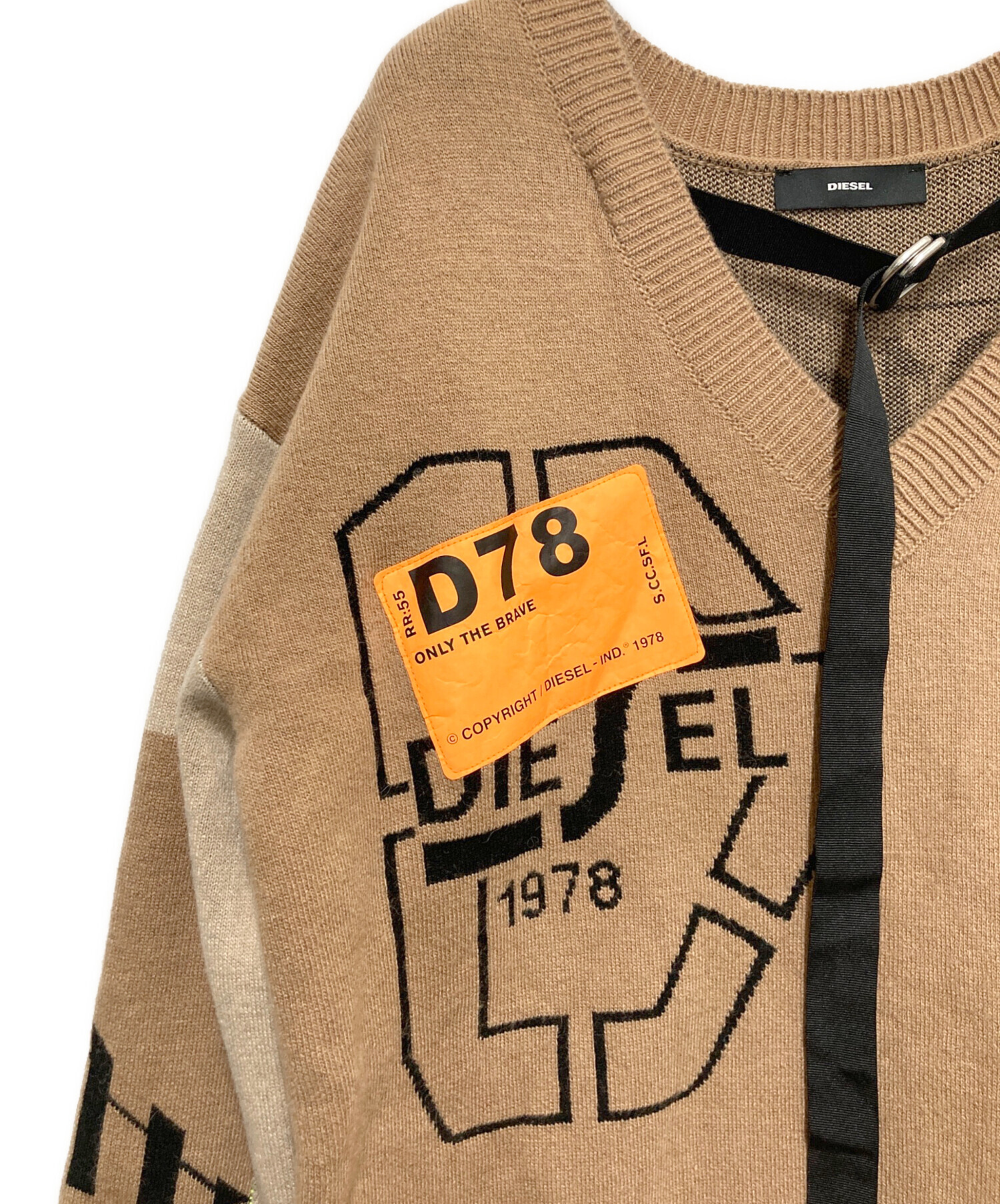 中古・古着通販】DIESEL (ディーゼル) ニットワンピース ベージュ