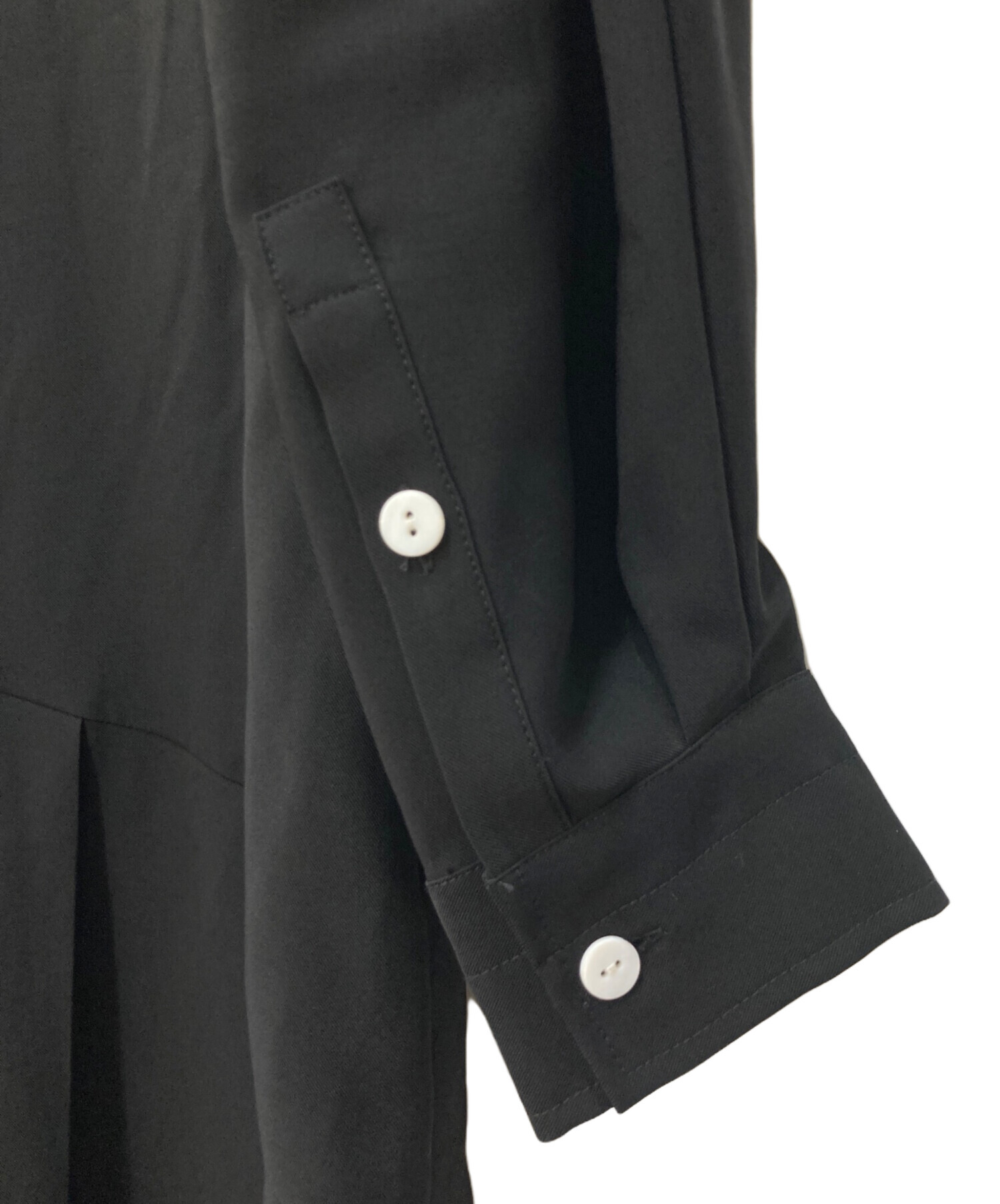 中古・古着通販】ENFOLD (エンフォルド) SHIRT DRESS ブラック サイズ