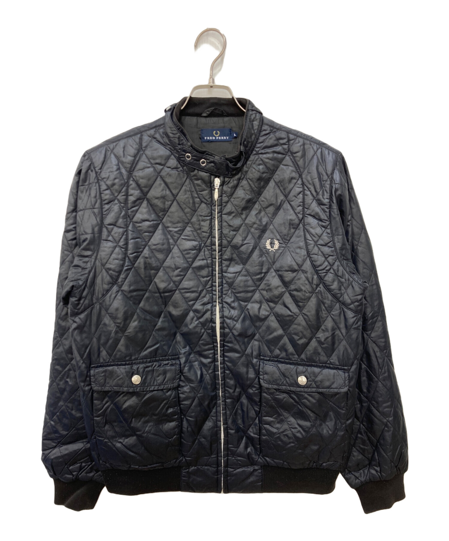FRED PERRY ネイビー キルティングジャケット JP XL The Brentham 
