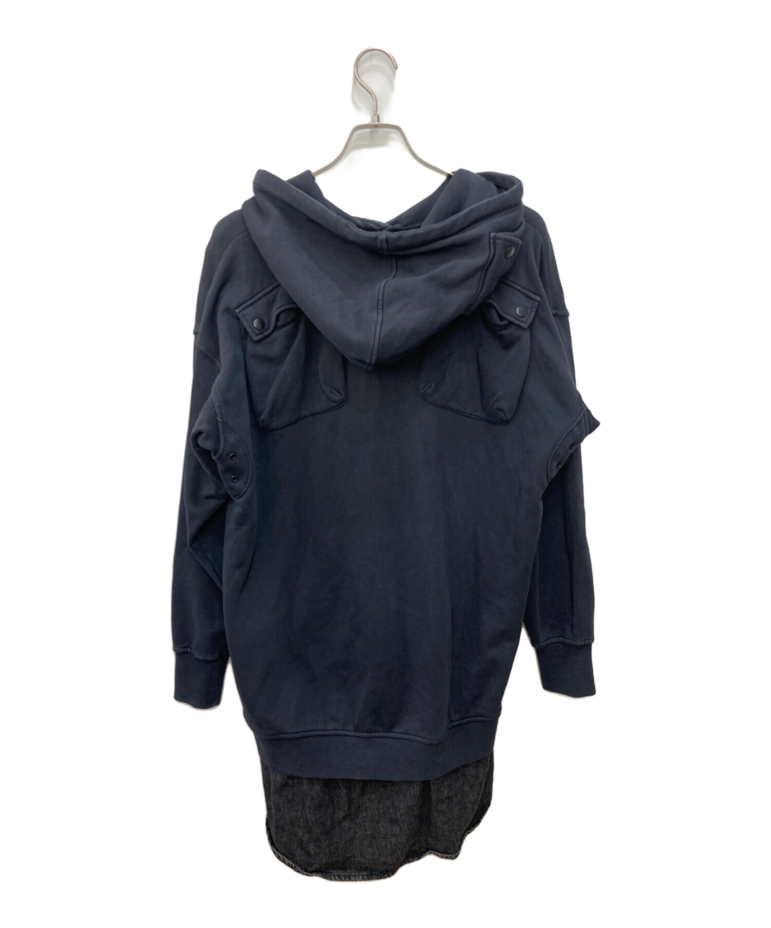 中古・古着通販】DIESEL (ディーゼル) フーデットワンピース ブラック 