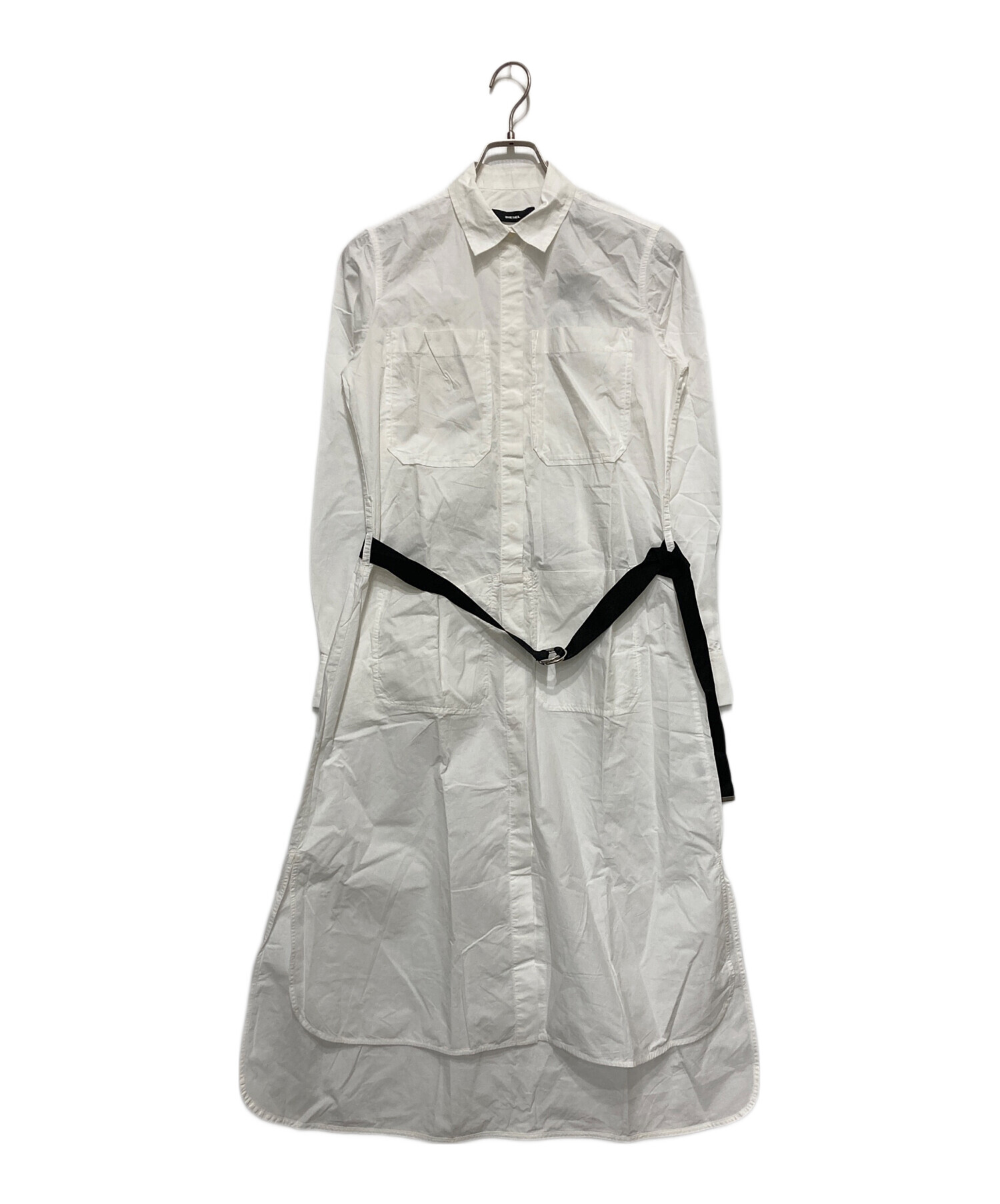 中古・古着通販】DIESEL (ディーゼル) シャツワンピース ホワイト