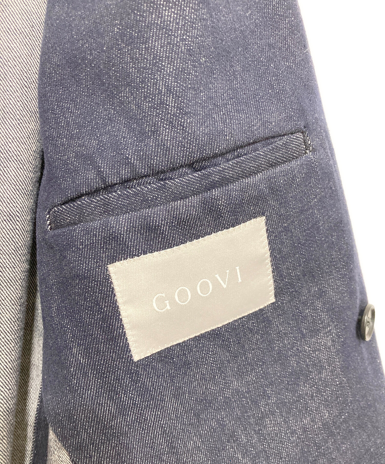 中古・古着通販】goovi (グービ) ダブルデニムジャケット インディゴ