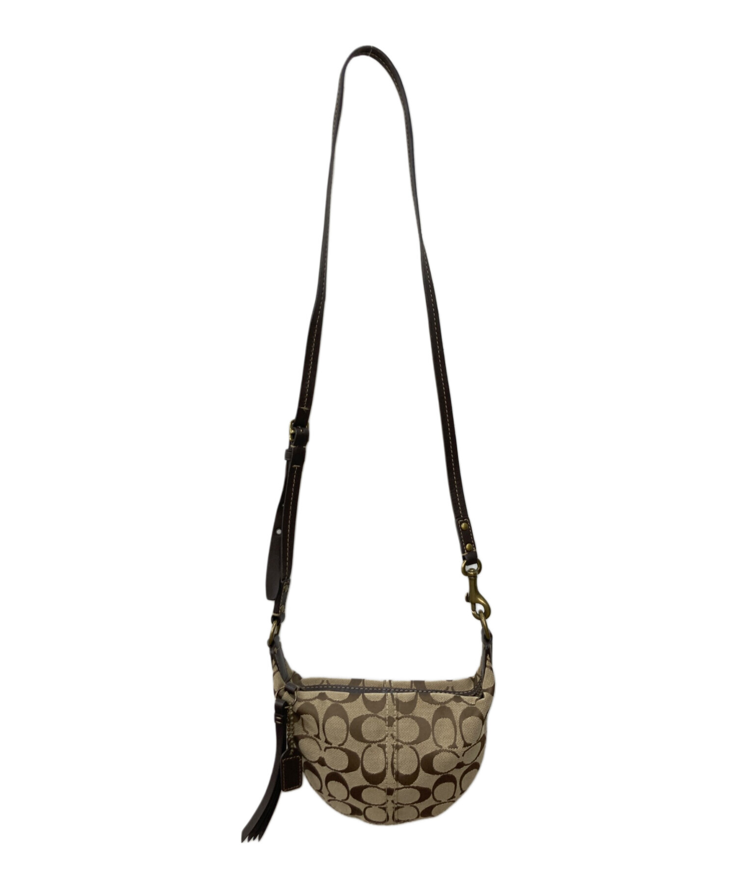 中古・古着通販】COACH (コーチ) ショルダーバッグ ベージュ｜ブランド