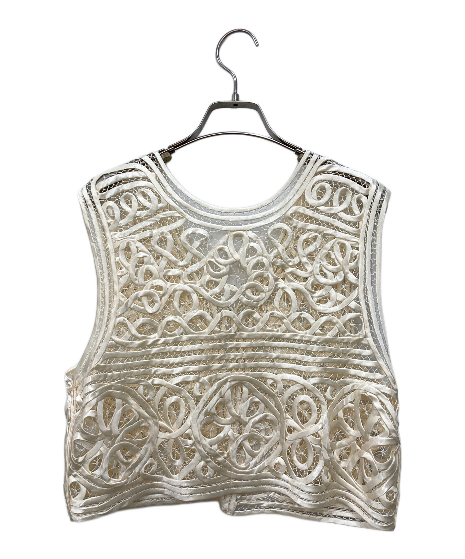 中古・古着通販】AMERI (アメリ) 2WAY SATIN BATTEN LACE VEST 