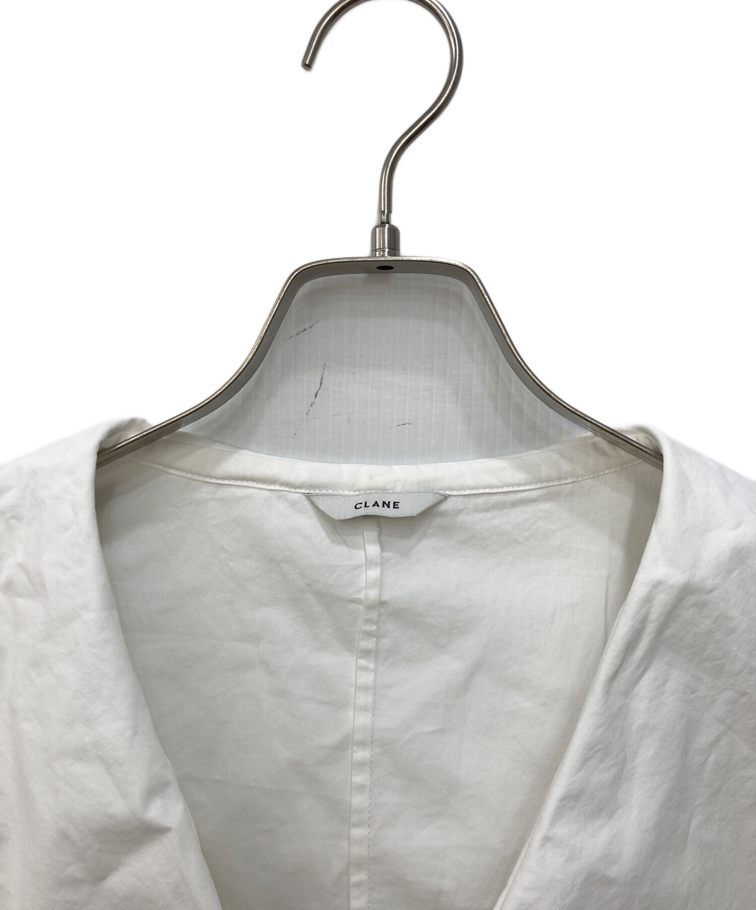 中古・古着通販】CLANE (クラネ) BIG COLLAR DRAWSTRING BLOUSE