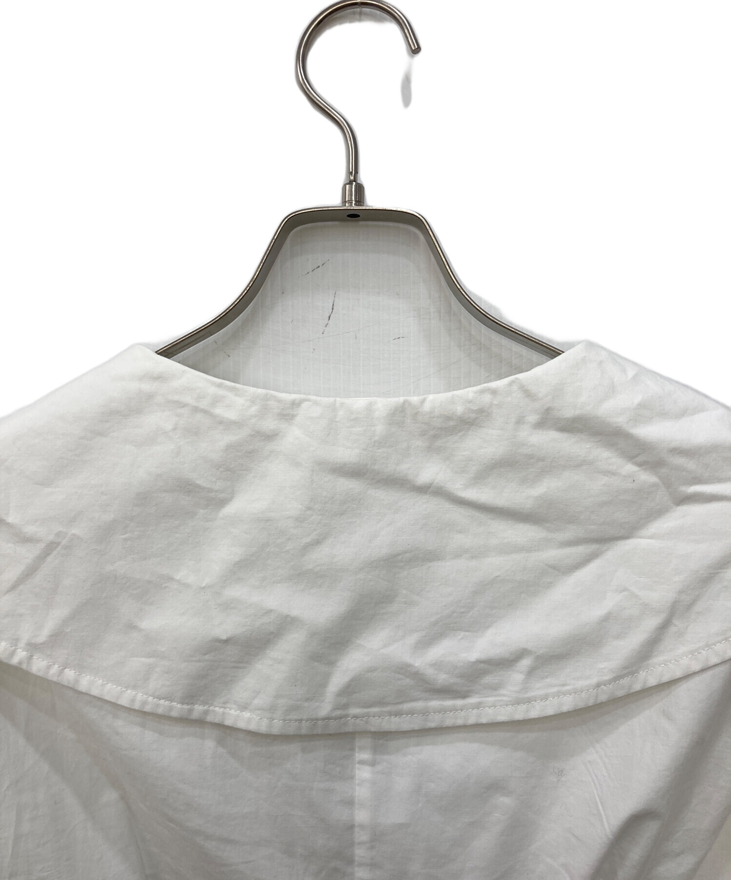 中古・古着通販】CLANE (クラネ) BIG COLLAR DRAWSTRING BLOUSE