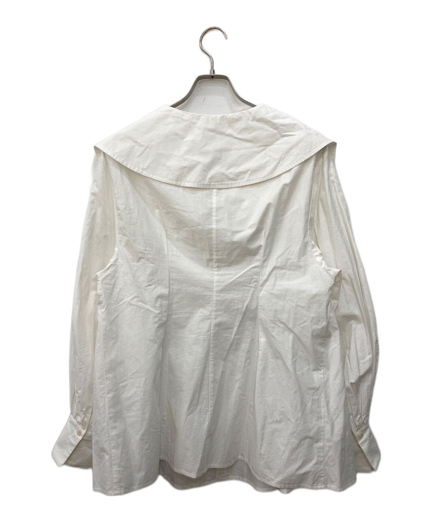 中古・古着通販】CLANE (クラネ) BIG COLLAR DRAWSTRING BLOUSE