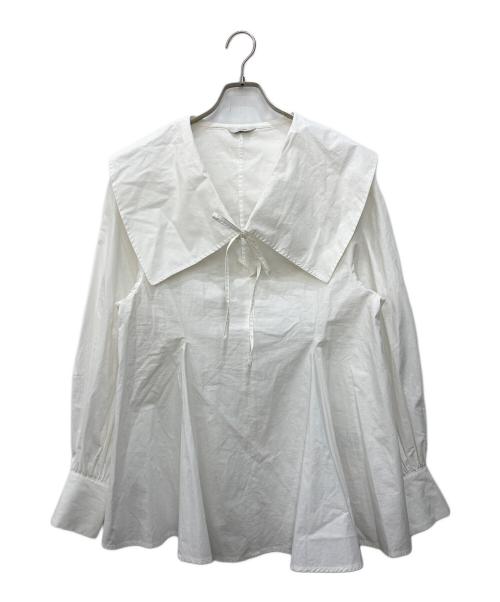 中古・古着通販】CLANE (クラネ) BIG COLLAR DRAWSTRING BLOUSE 中古・古着通販】CLANE (クラネ) BIG COLLAR DRAWSTRING BLOUSE