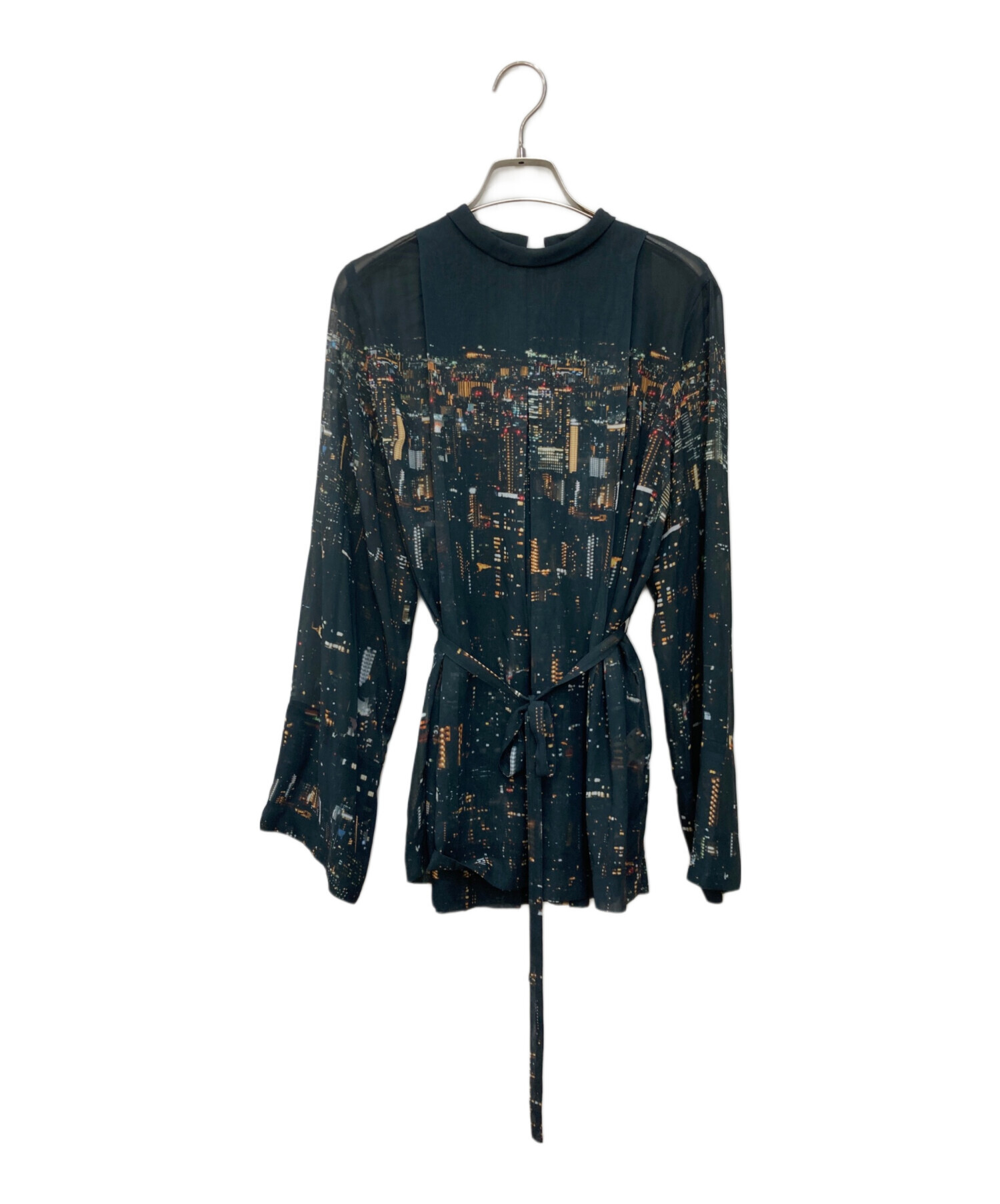 中古・古着通販】TELMA (テルマ) Printed Tuck Shirt ブラック サイズ 