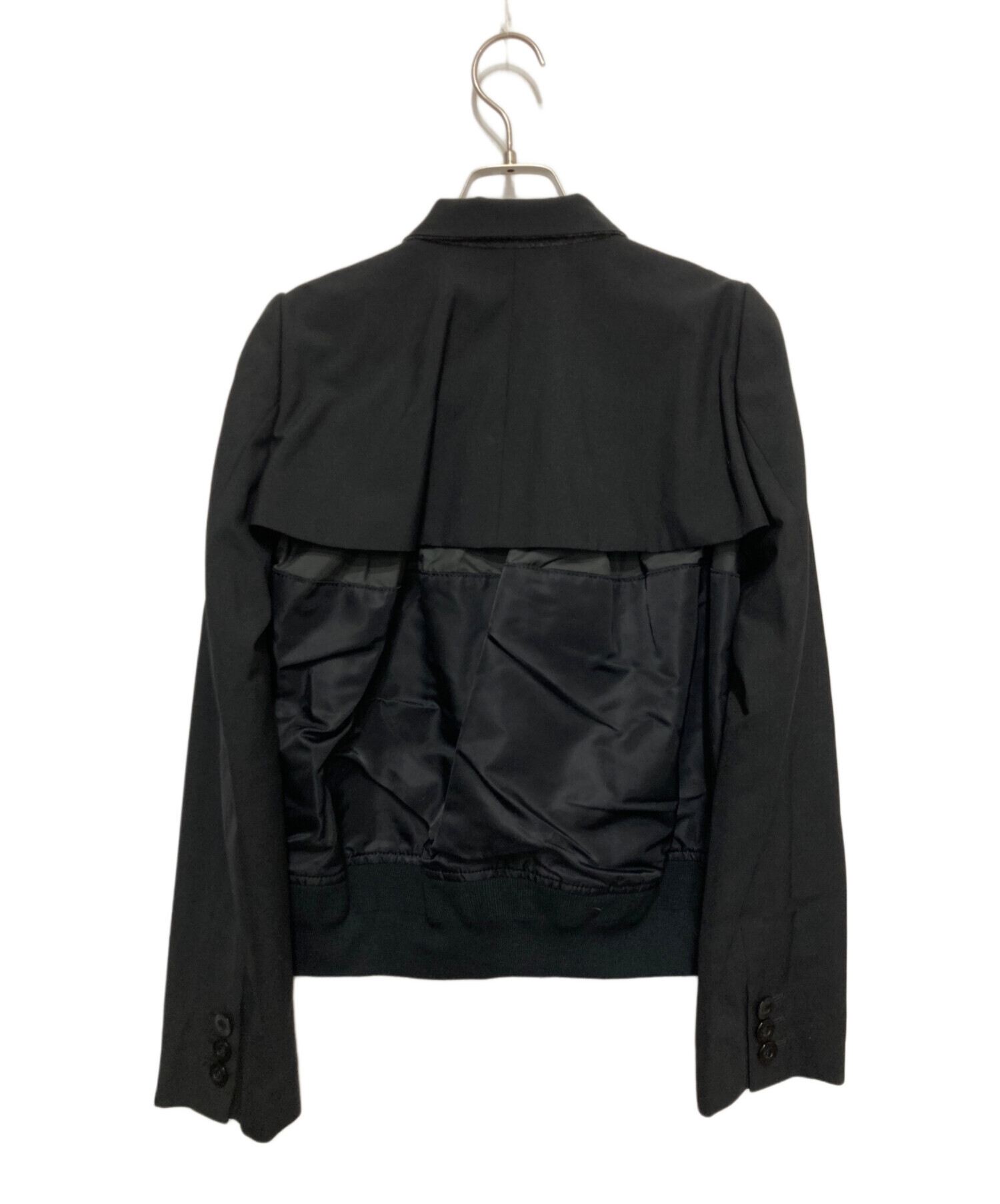 中古・古着通販】sacai (サカイ) Nylon Twill Mix Jacket ブラック 