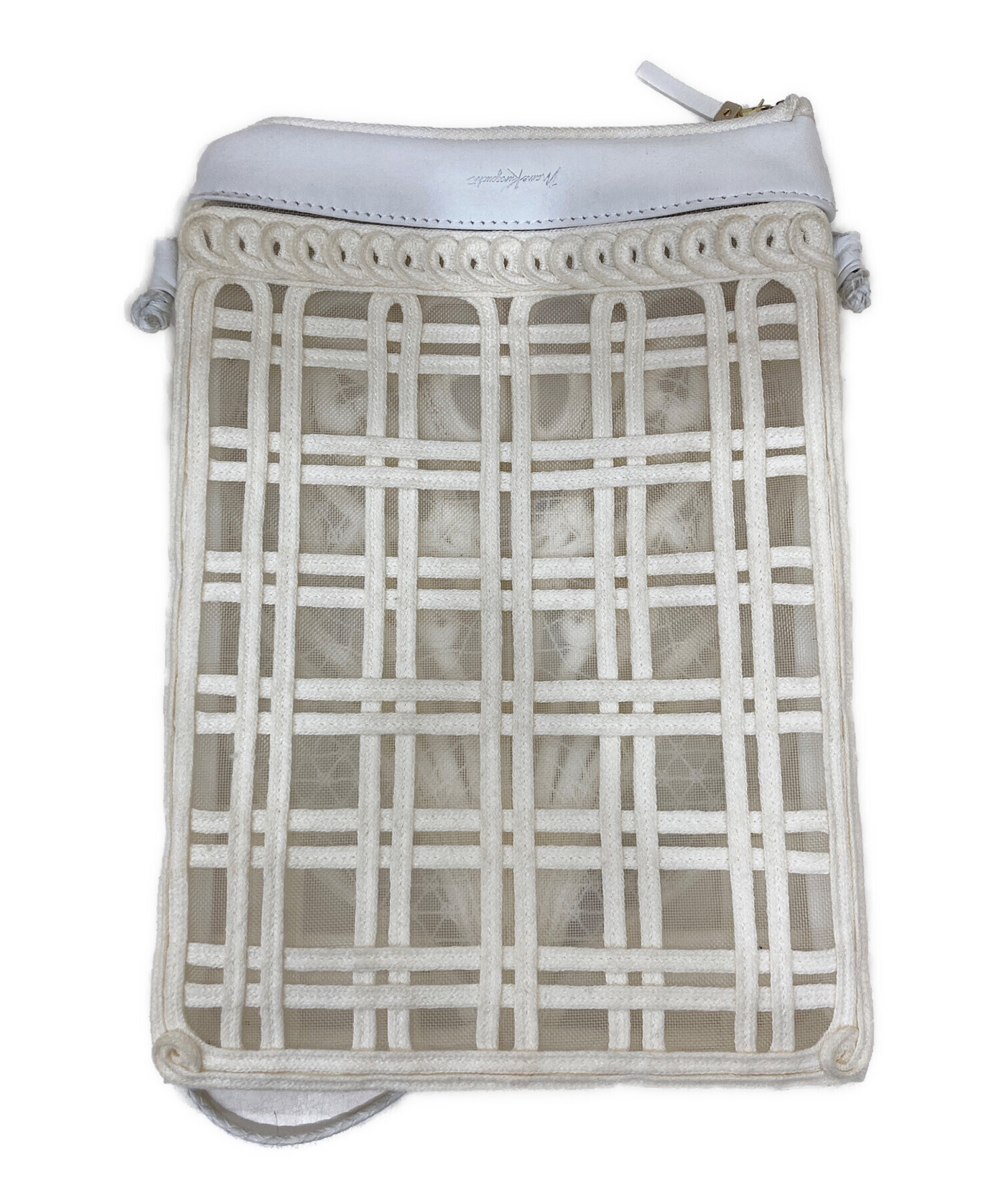 最終値下げ　定価以下　Cording Embroidery Bag アイボリー Cording Embroidery Bucket Bag | Mame