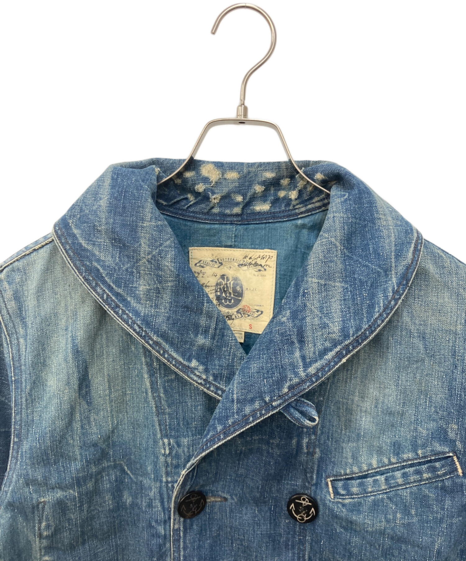中古・古着通販】RRL (ダブルアールエル) ヘチマ衿デニムPコート