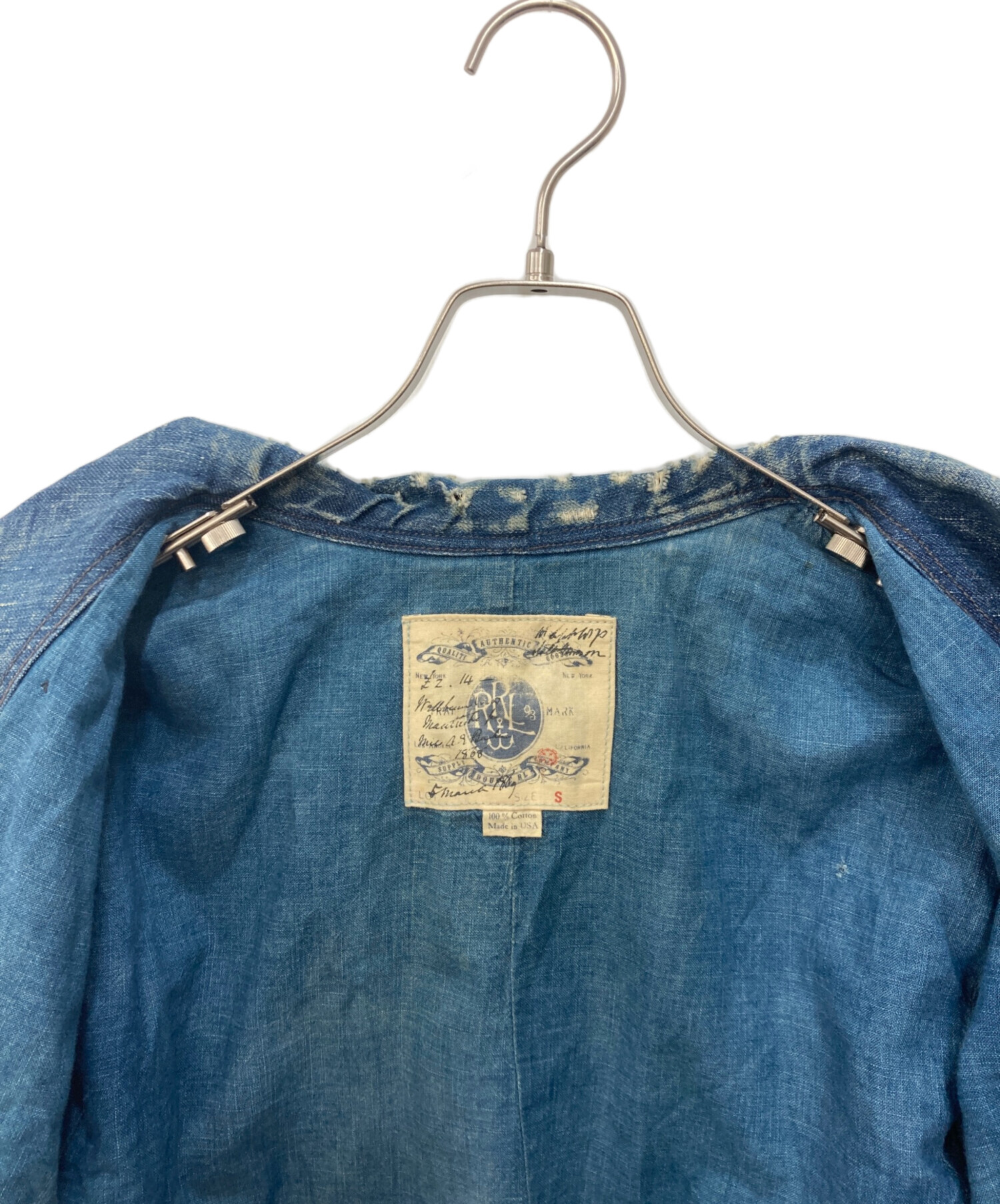 中古・古着通販】RRL (ダブルアールエル) ヘチマ衿デニムPコート