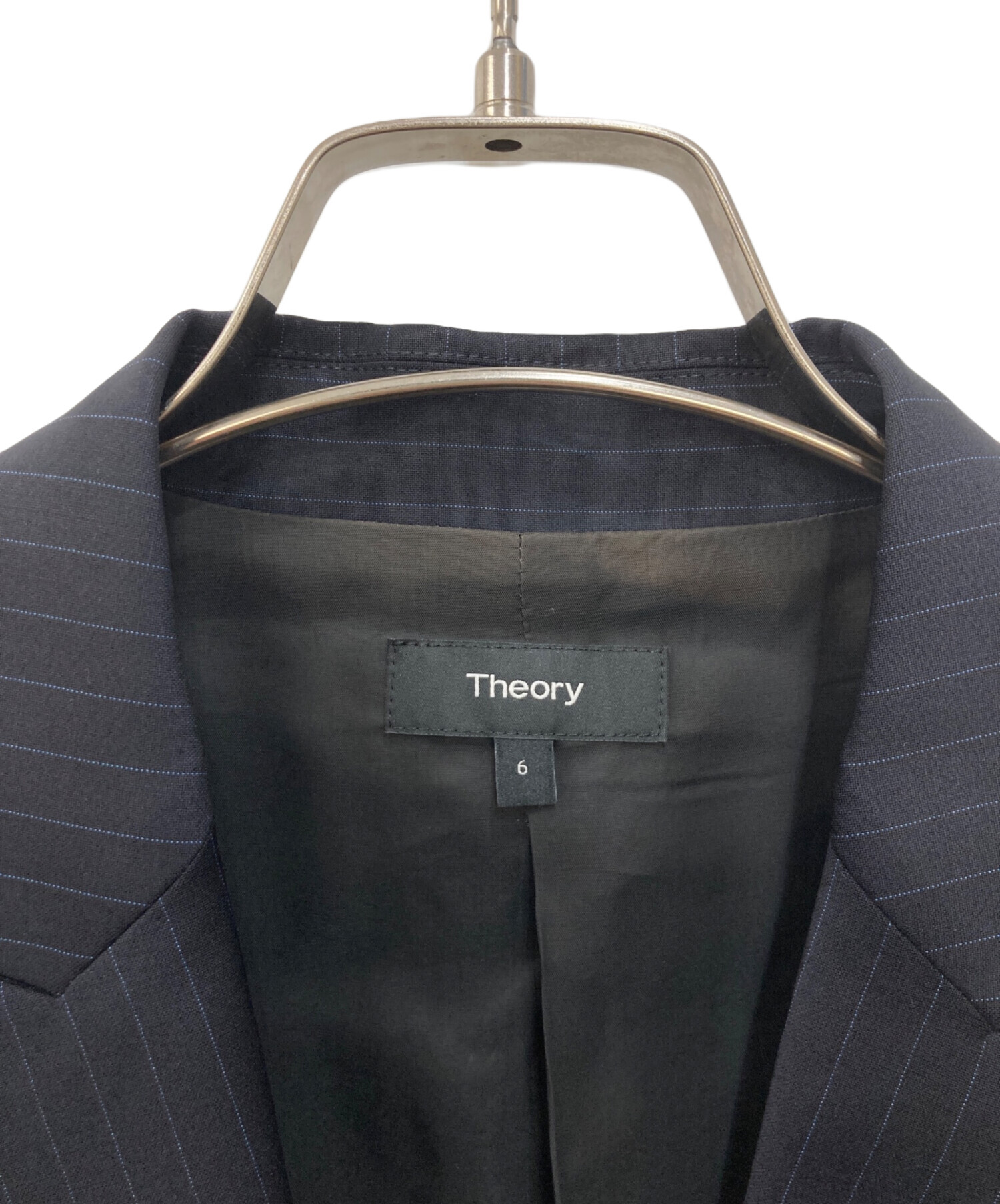theory パンツ セットアップ スーツ 黒 サイズ2 theory（セオリー） 美品 ストレッチ シングルジャケット パンツ